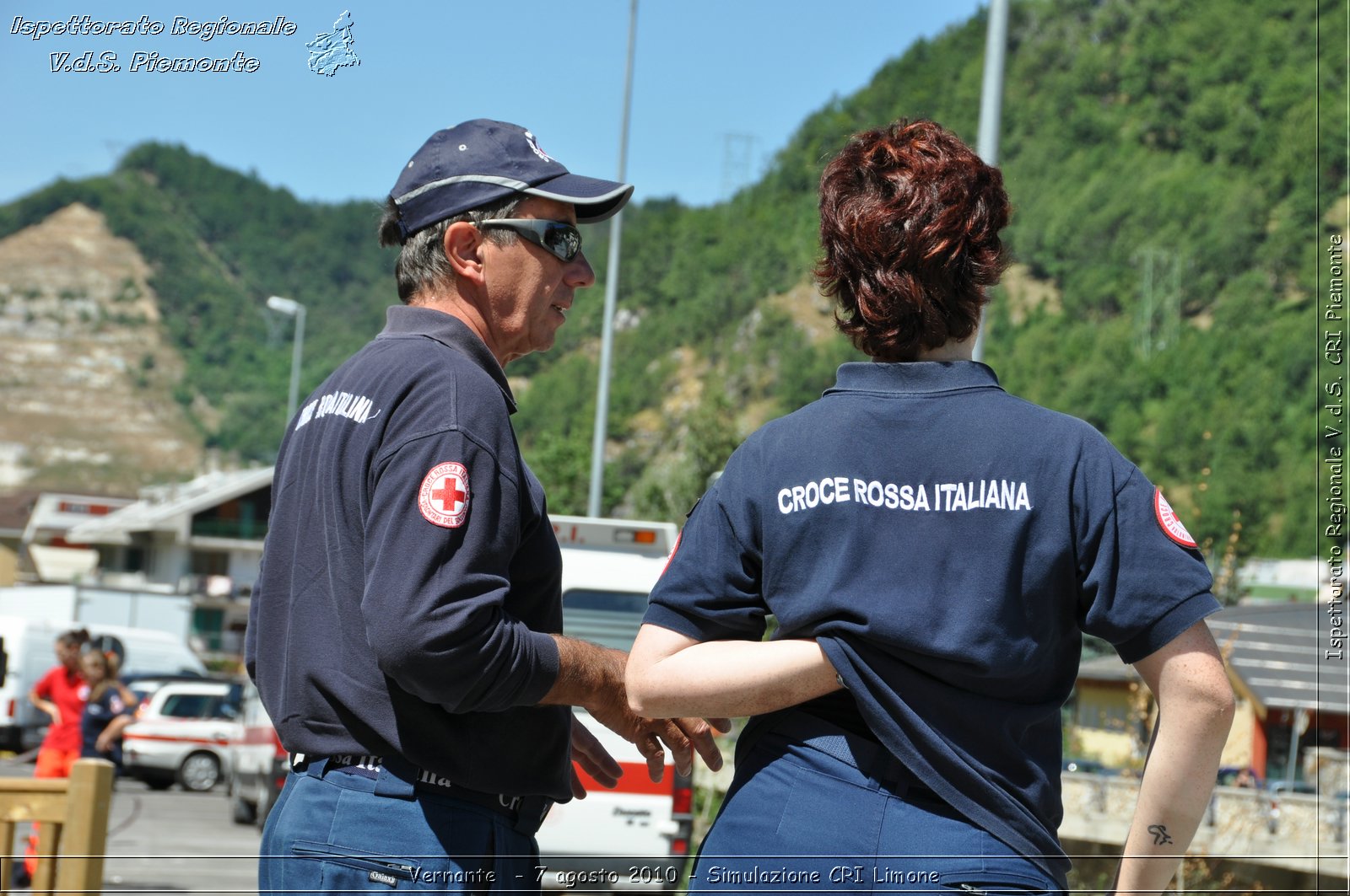 Vernante  - 7 agosto 2010 - Simulazione CRI Limone -  Croce Rossa Italiana - Ispettorato Regionale Volontari del Soccorso Piemonte