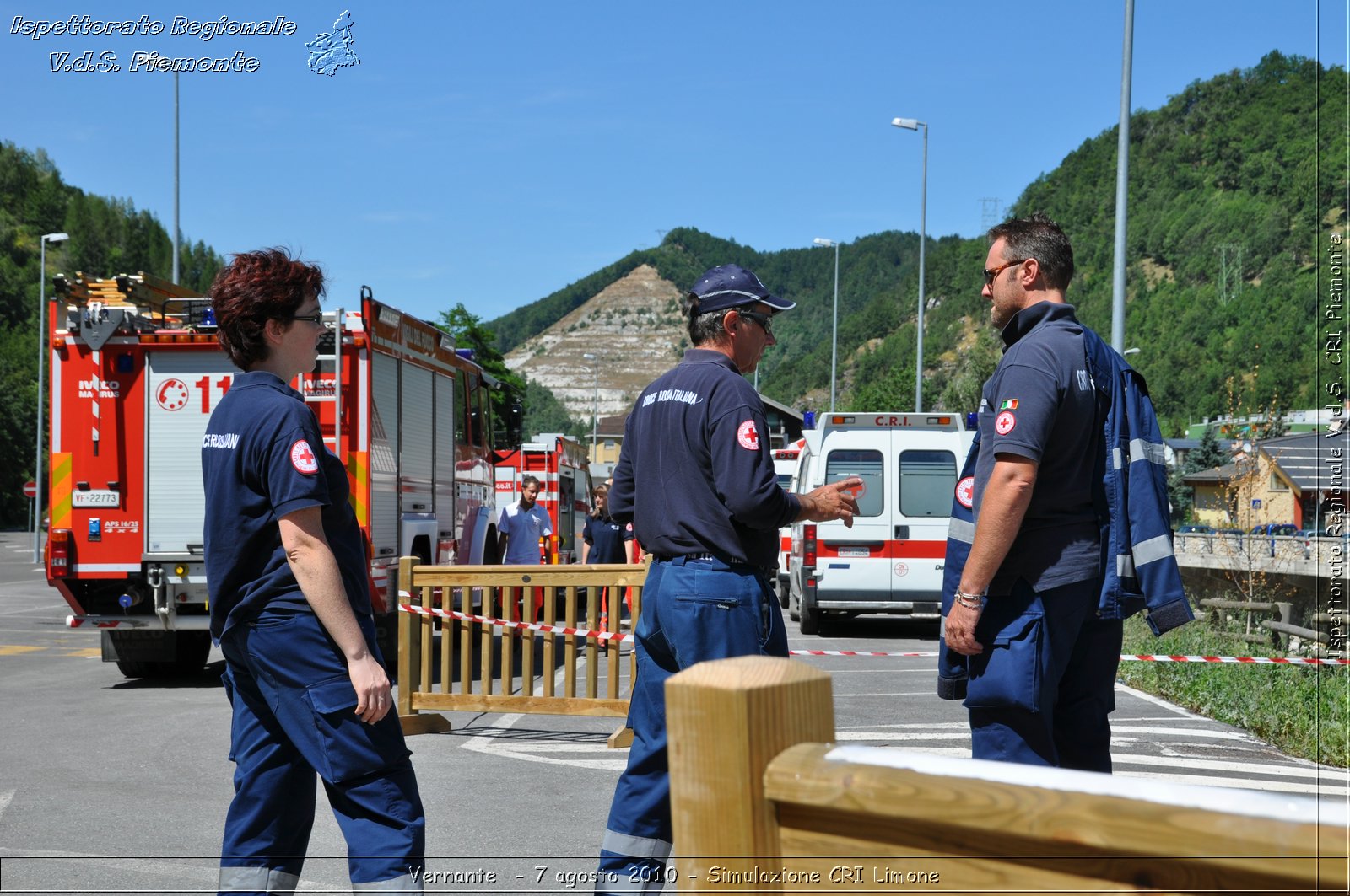 Vernante  - 7 agosto 2010 - Simulazione CRI Limone -  Croce Rossa Italiana - Ispettorato Regionale Volontari del Soccorso Piemonte