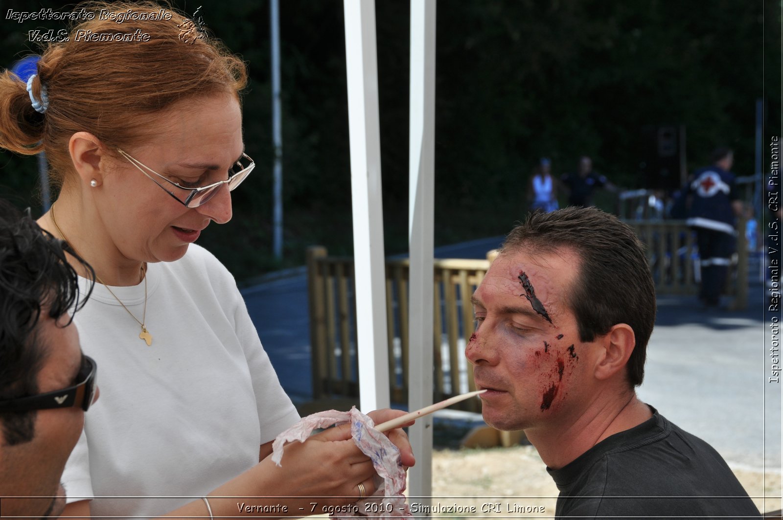 Vernante  - 7 agosto 2010 - Simulazione CRI Limone -  Croce Rossa Italiana - Ispettorato Regionale Volontari del Soccorso Piemonte