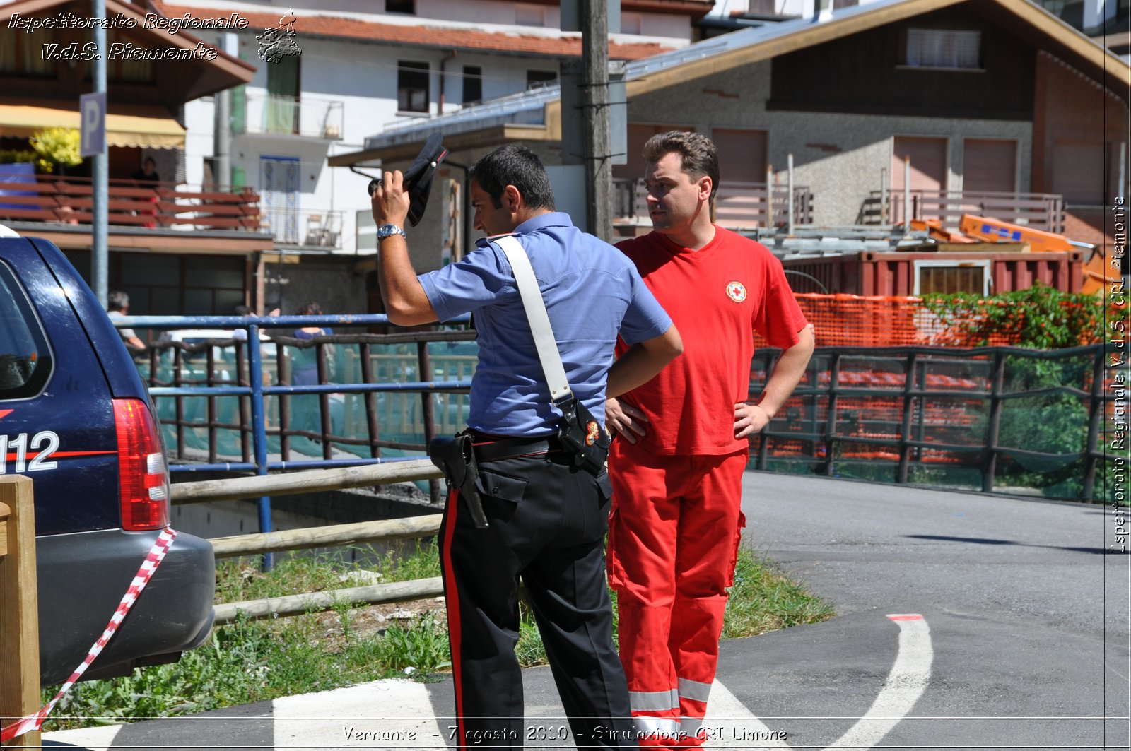 Vernante  - 7 agosto 2010 - Simulazione CRI Limone -  Croce Rossa Italiana - Ispettorato Regionale Volontari del Soccorso Piemonte