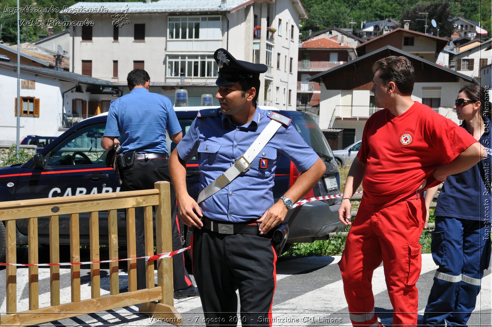 Vernante  - 7 agosto 2010 - Simulazione CRI Limone -  Croce Rossa Italiana - Ispettorato Regionale Volontari del Soccorso Piemonte