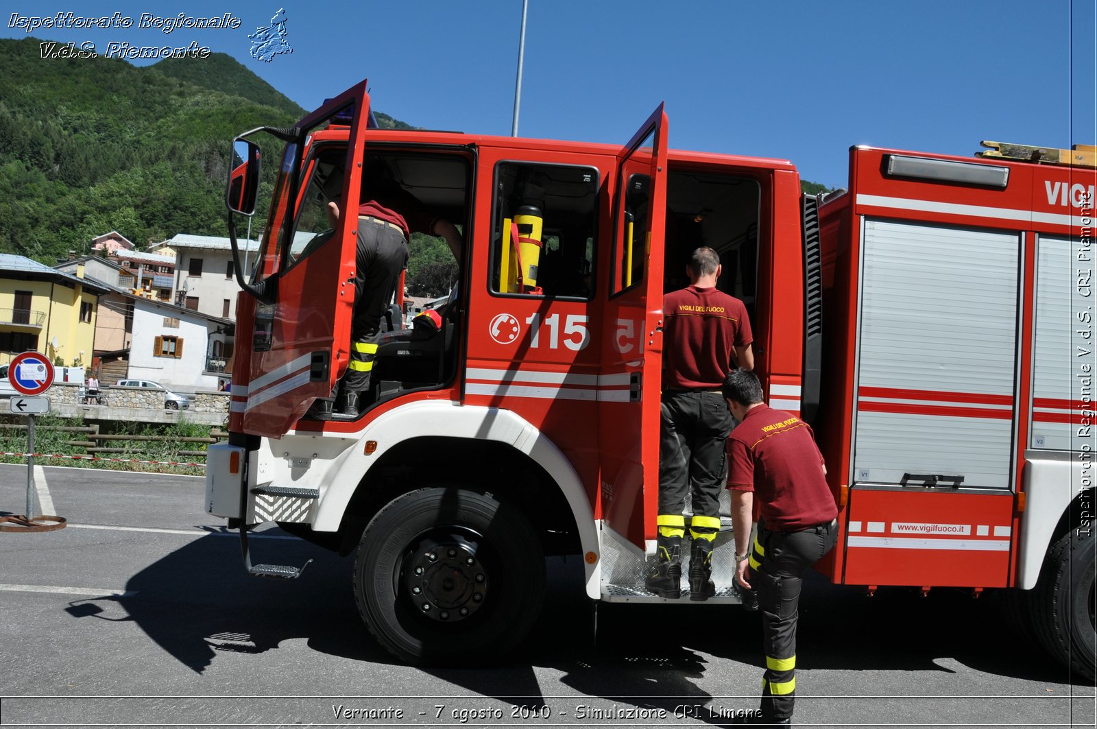 Vernante  - 7 agosto 2010 - Simulazione CRI Limone -  Croce Rossa Italiana - Ispettorato Regionale Volontari del Soccorso Piemonte