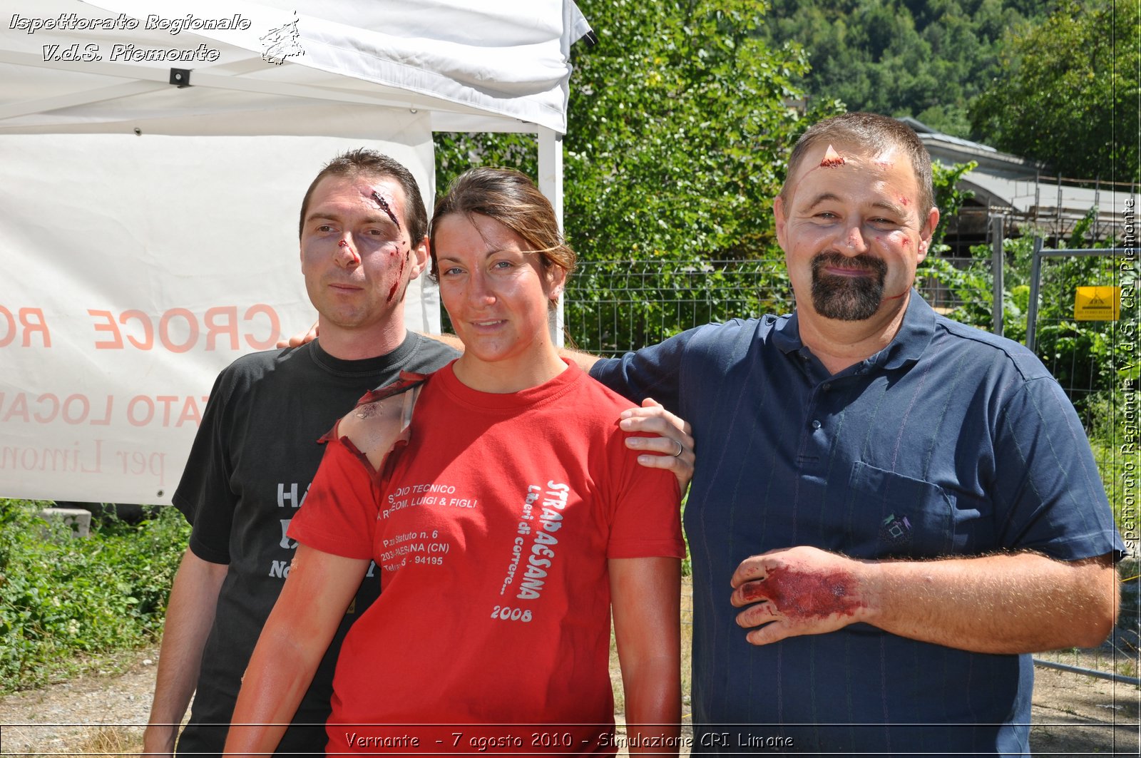 Vernante  - 7 agosto 2010 - Simulazione CRI Limone -  Croce Rossa Italiana - Ispettorato Regionale Volontari del Soccorso Piemonte