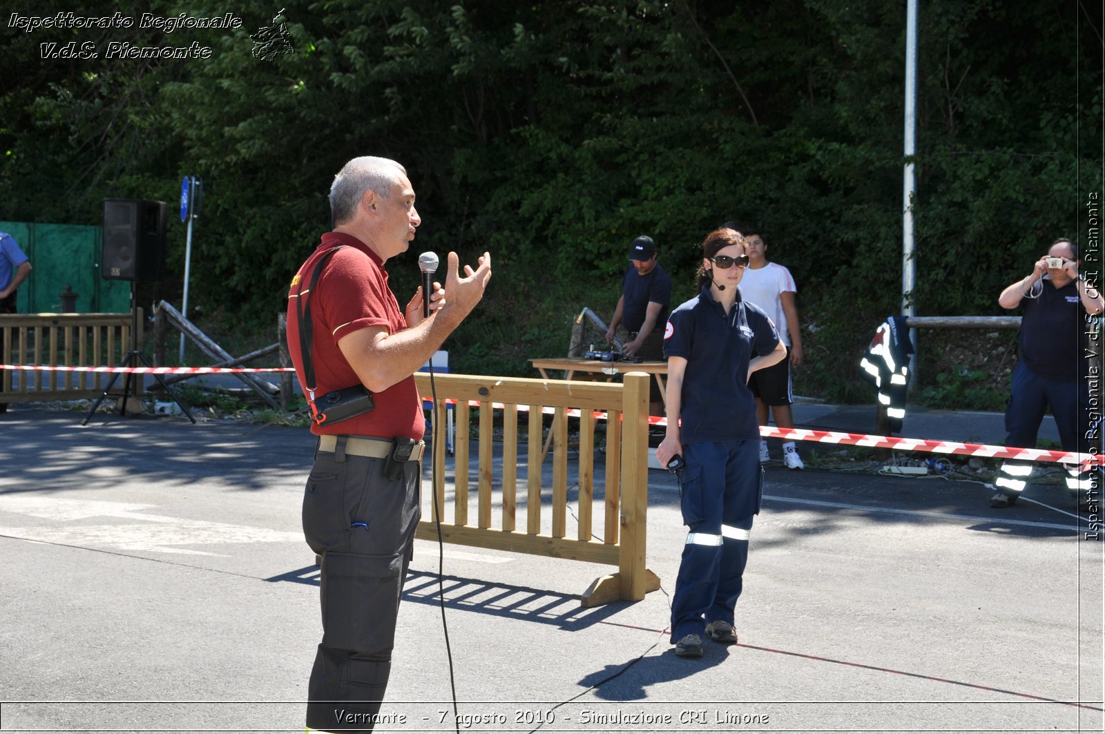 Vernante  - 7 agosto 2010 - Simulazione CRI Limone -  Croce Rossa Italiana - Ispettorato Regionale Volontari del Soccorso Piemonte