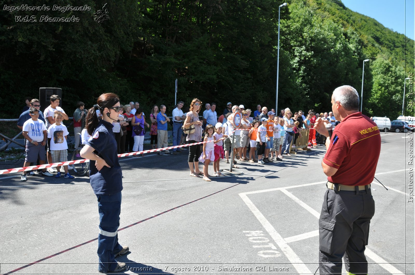 Vernante  - 7 agosto 2010 - Simulazione CRI Limone -  Croce Rossa Italiana - Ispettorato Regionale Volontari del Soccorso Piemonte