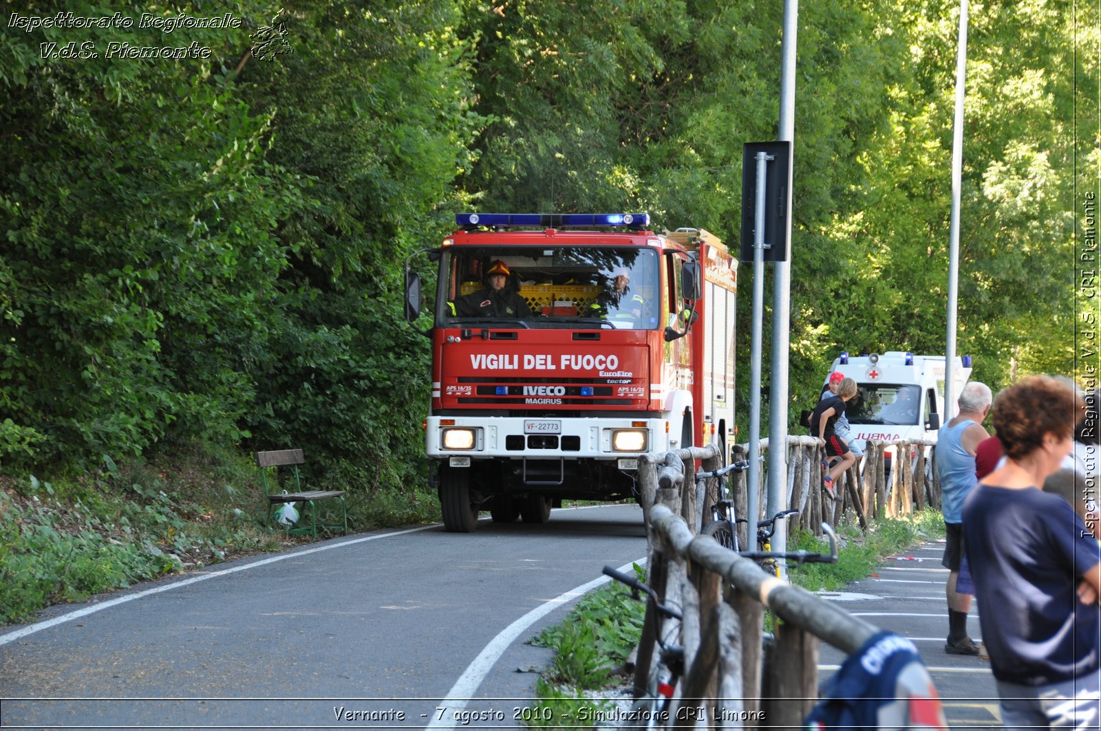 Vernante  - 7 agosto 2010 - Simulazione CRI Limone -  Croce Rossa Italiana - Ispettorato Regionale Volontari del Soccorso Piemonte