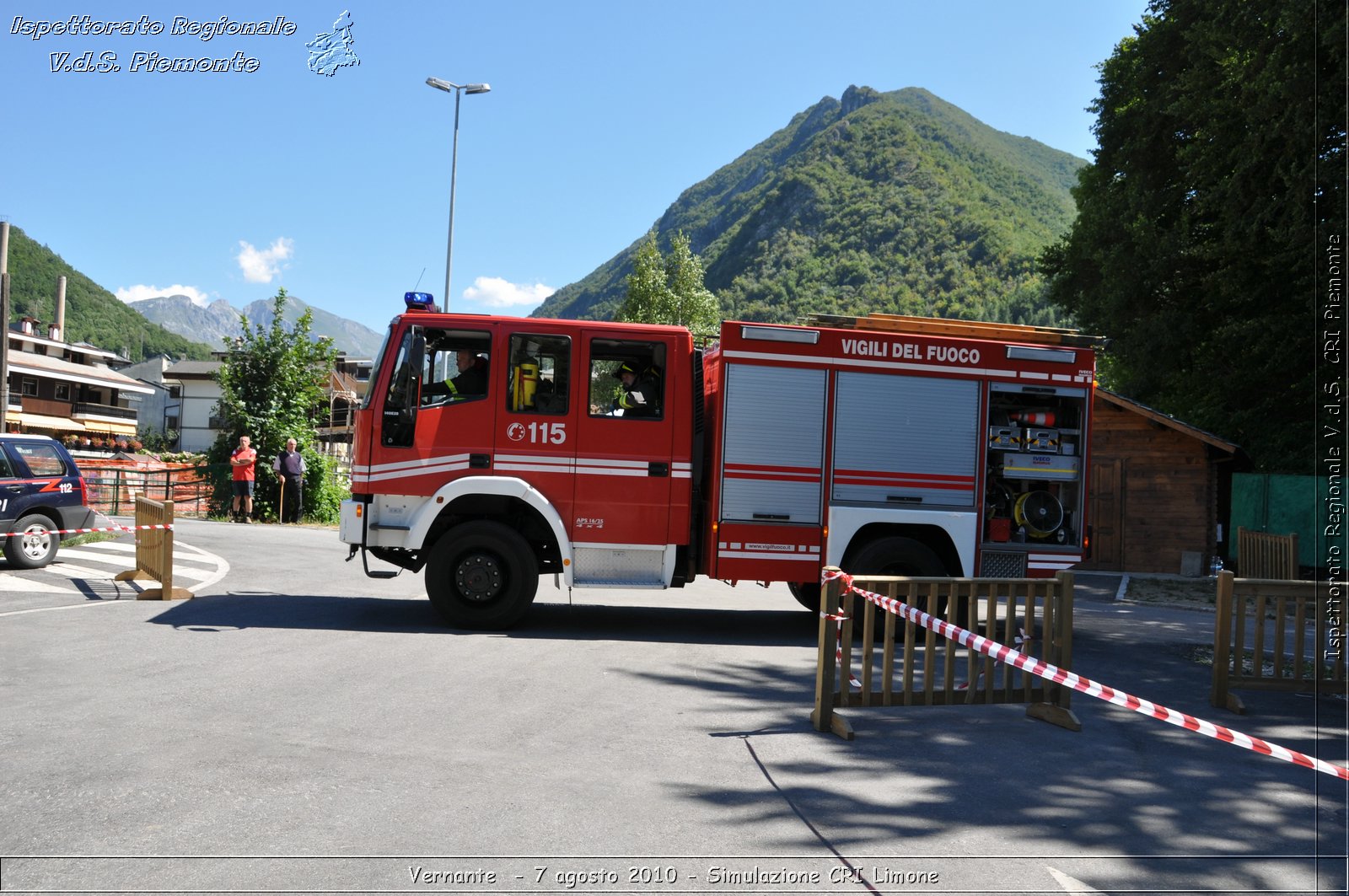 Vernante  - 7 agosto 2010 - Simulazione CRI Limone -  Croce Rossa Italiana - Ispettorato Regionale Volontari del Soccorso Piemonte