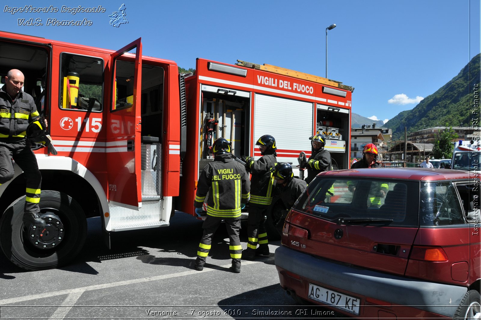 Vernante  - 7 agosto 2010 - Simulazione CRI Limone -  Croce Rossa Italiana - Ispettorato Regionale Volontari del Soccorso Piemonte