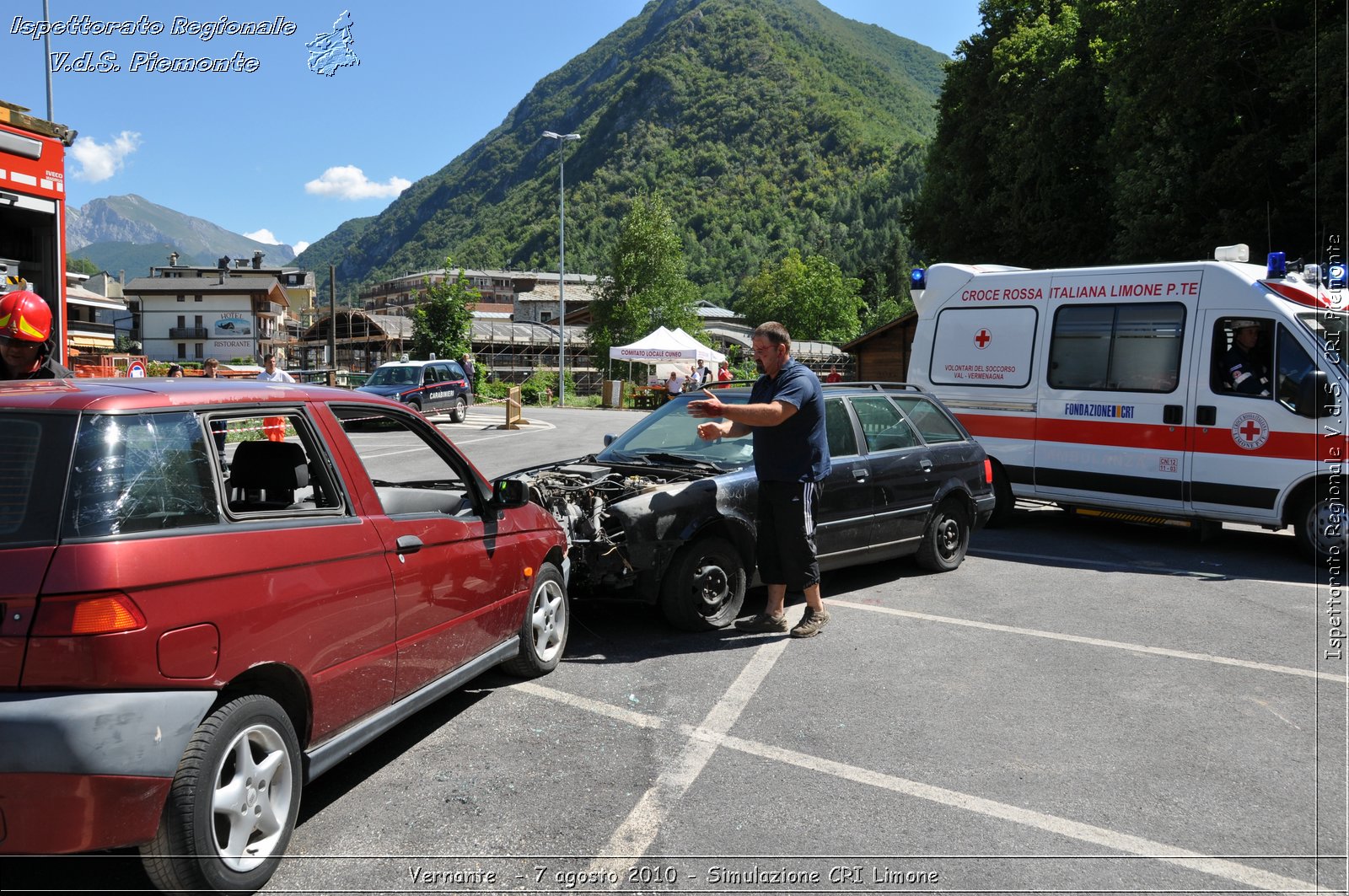 Vernante  - 7 agosto 2010 - Simulazione CRI Limone -  Croce Rossa Italiana - Ispettorato Regionale Volontari del Soccorso Piemonte