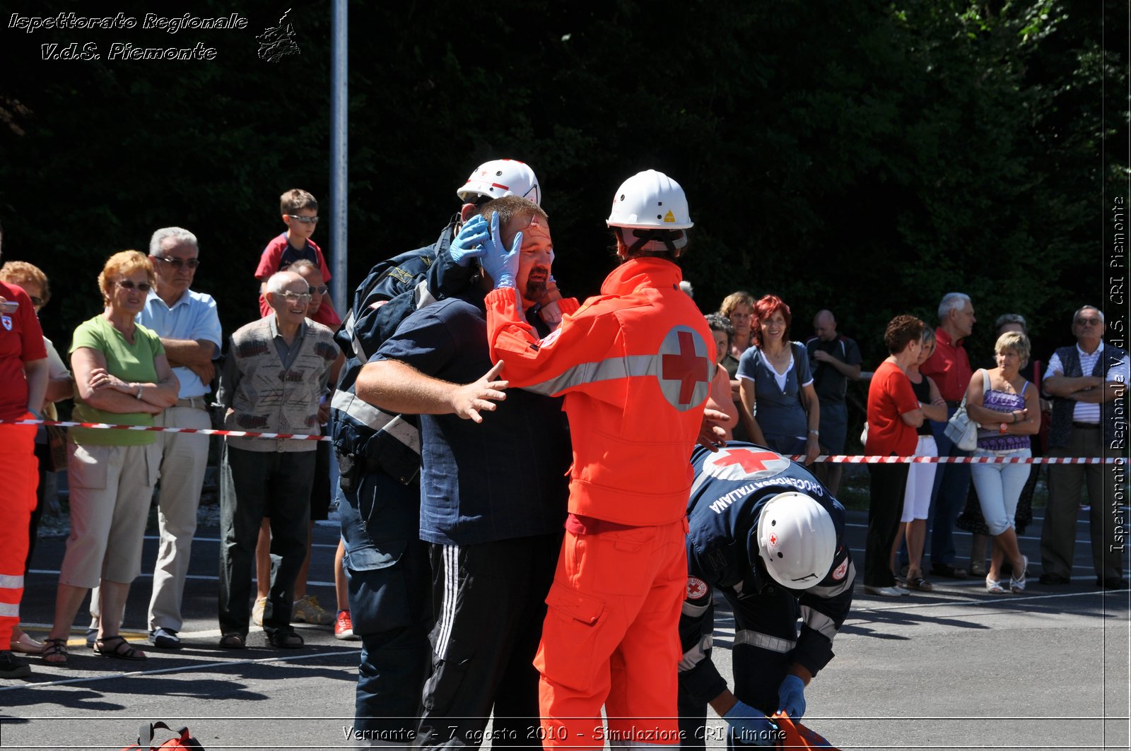 Vernante  - 7 agosto 2010 - Simulazione CRI Limone -  Croce Rossa Italiana - Ispettorato Regionale Volontari del Soccorso Piemonte