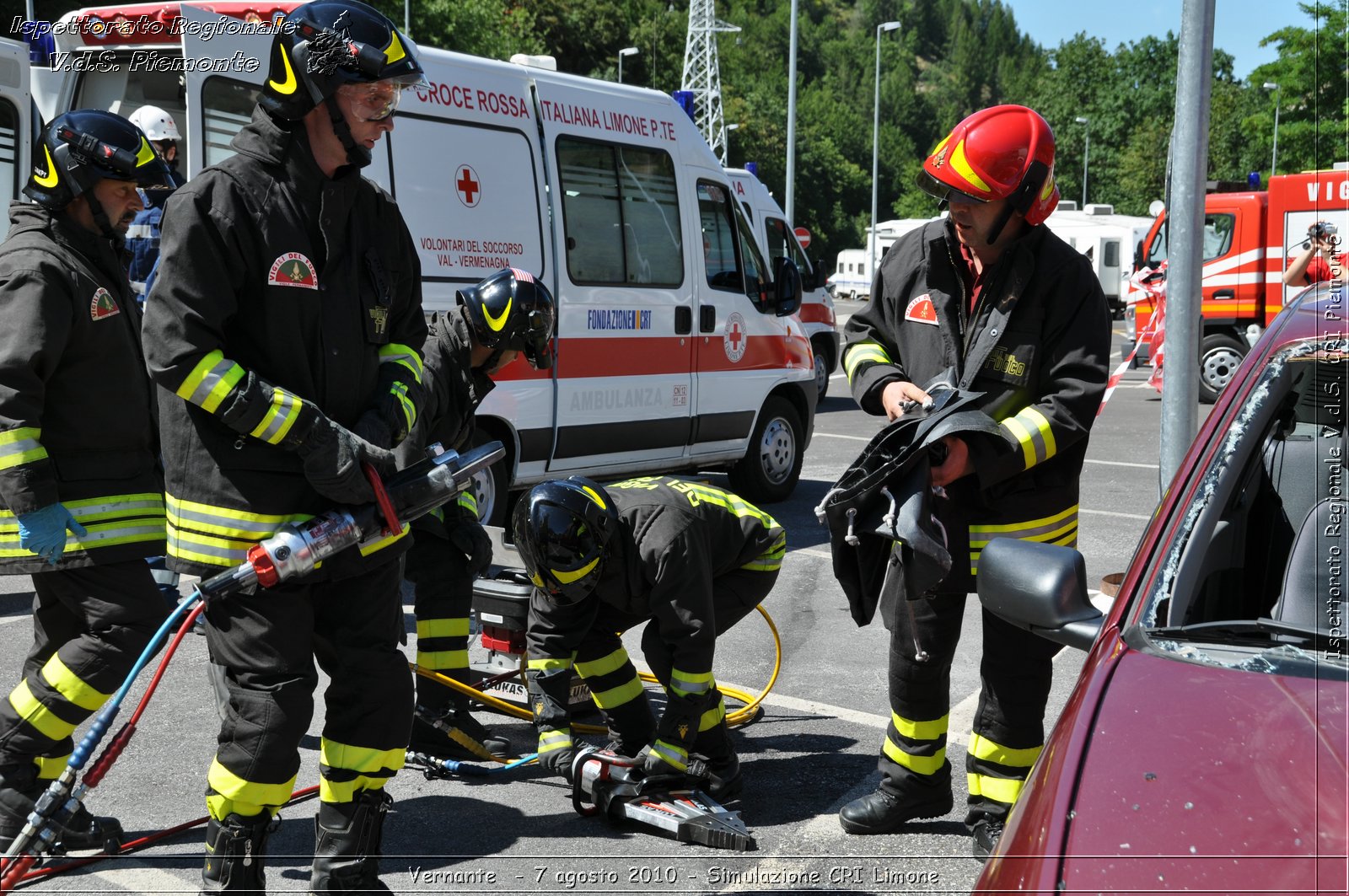 Vernante  - 7 agosto 2010 - Simulazione CRI Limone -  Croce Rossa Italiana - Ispettorato Regionale Volontari del Soccorso Piemonte