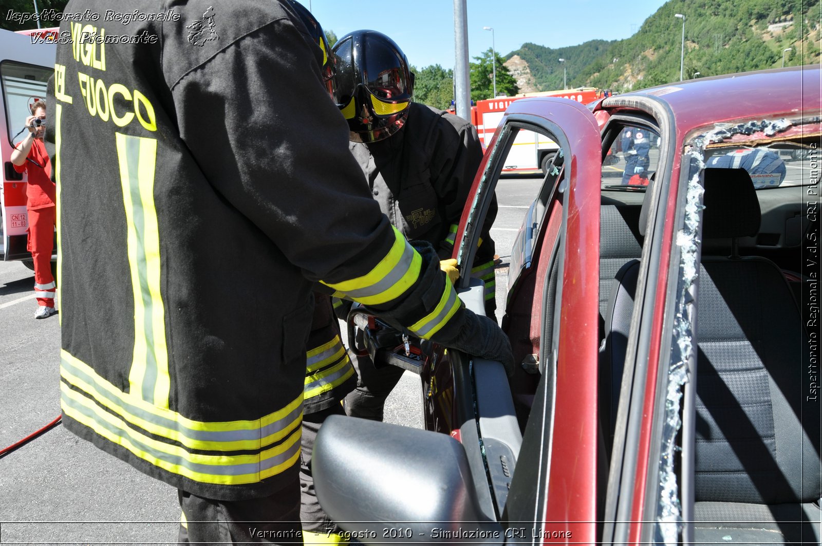 Vernante  - 7 agosto 2010 - Simulazione CRI Limone -  Croce Rossa Italiana - Ispettorato Regionale Volontari del Soccorso Piemonte