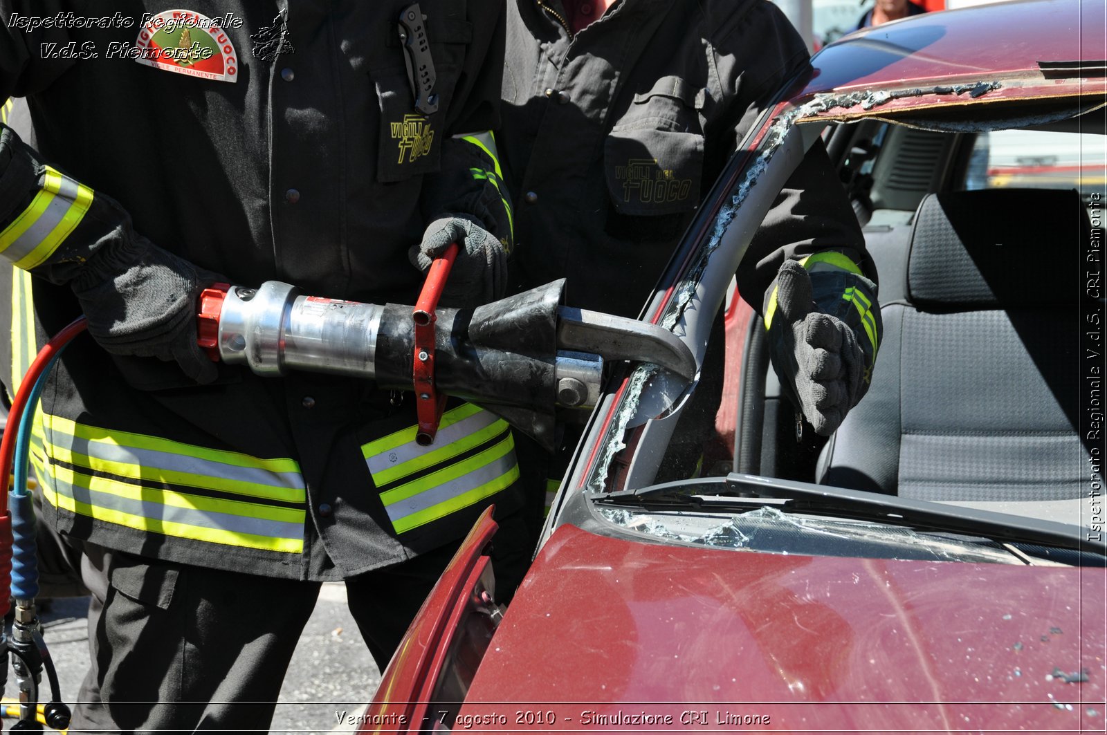 Vernante  - 7 agosto 2010 - Simulazione CRI Limone -  Croce Rossa Italiana - Ispettorato Regionale Volontari del Soccorso Piemonte