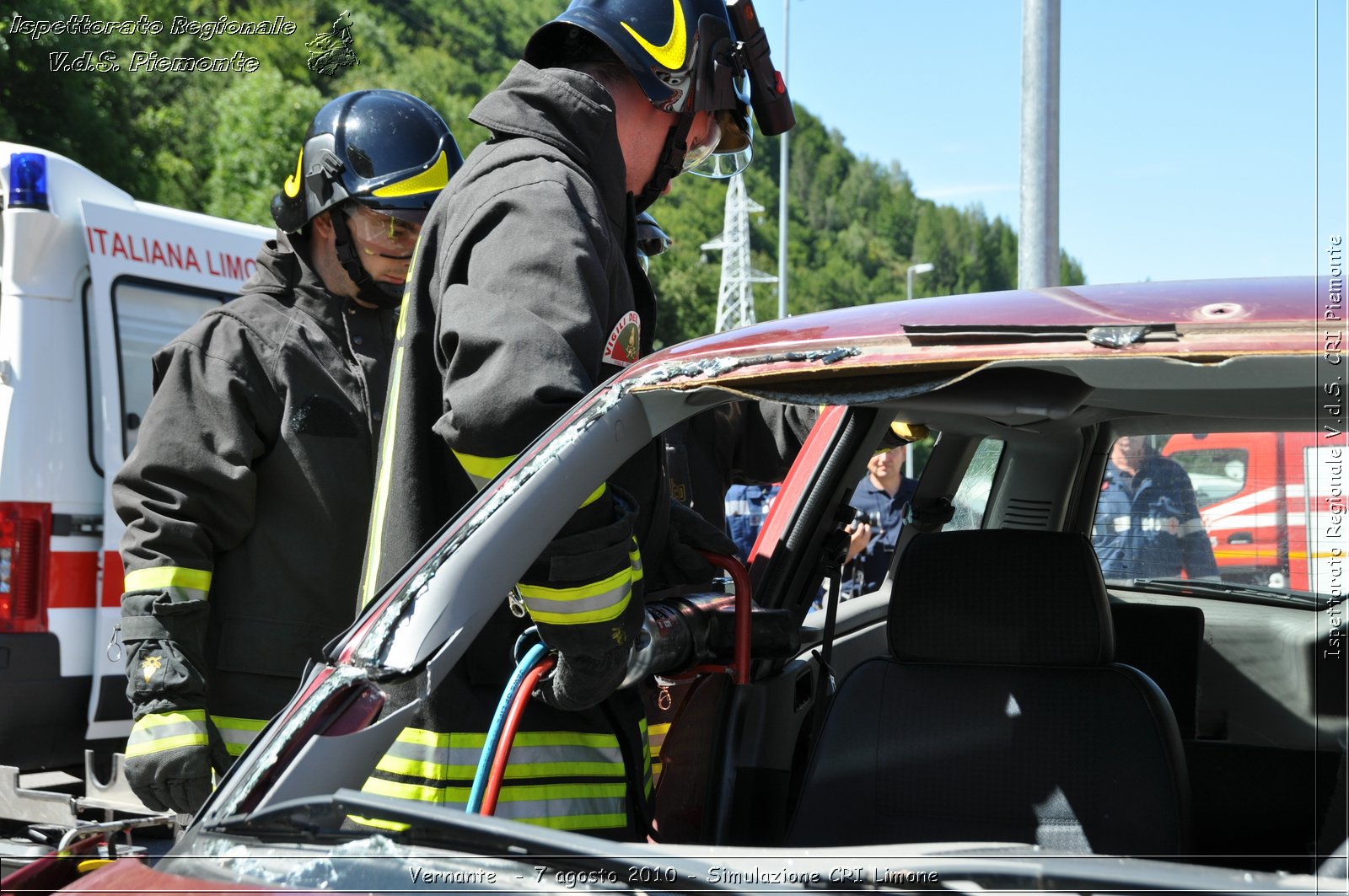 Vernante  - 7 agosto 2010 - Simulazione CRI Limone -  Croce Rossa Italiana - Ispettorato Regionale Volontari del Soccorso Piemonte