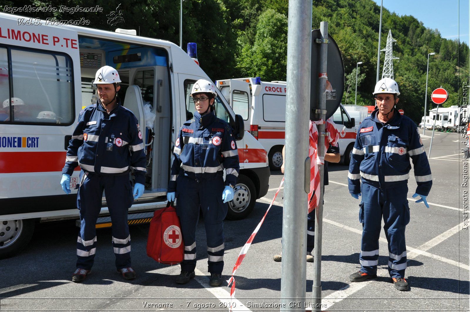 Vernante  - 7 agosto 2010 - Simulazione CRI Limone -  Croce Rossa Italiana - Ispettorato Regionale Volontari del Soccorso Piemonte