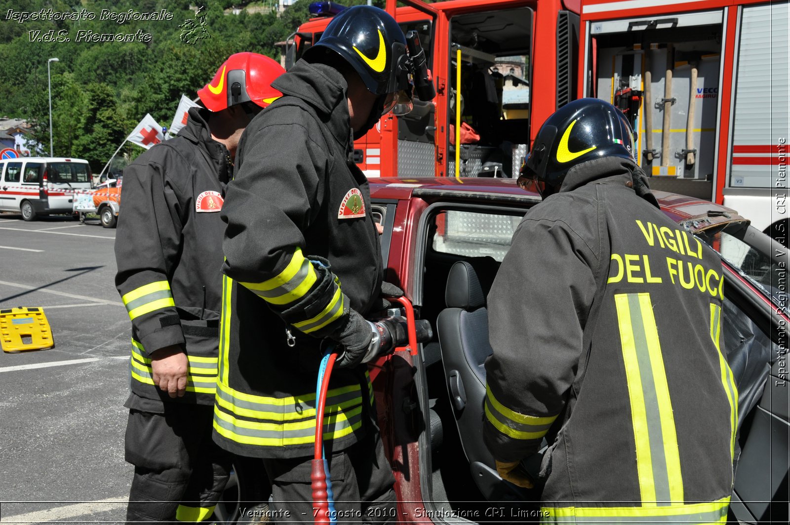 Vernante  - 7 agosto 2010 - Simulazione CRI Limone -  Croce Rossa Italiana - Ispettorato Regionale Volontari del Soccorso Piemonte