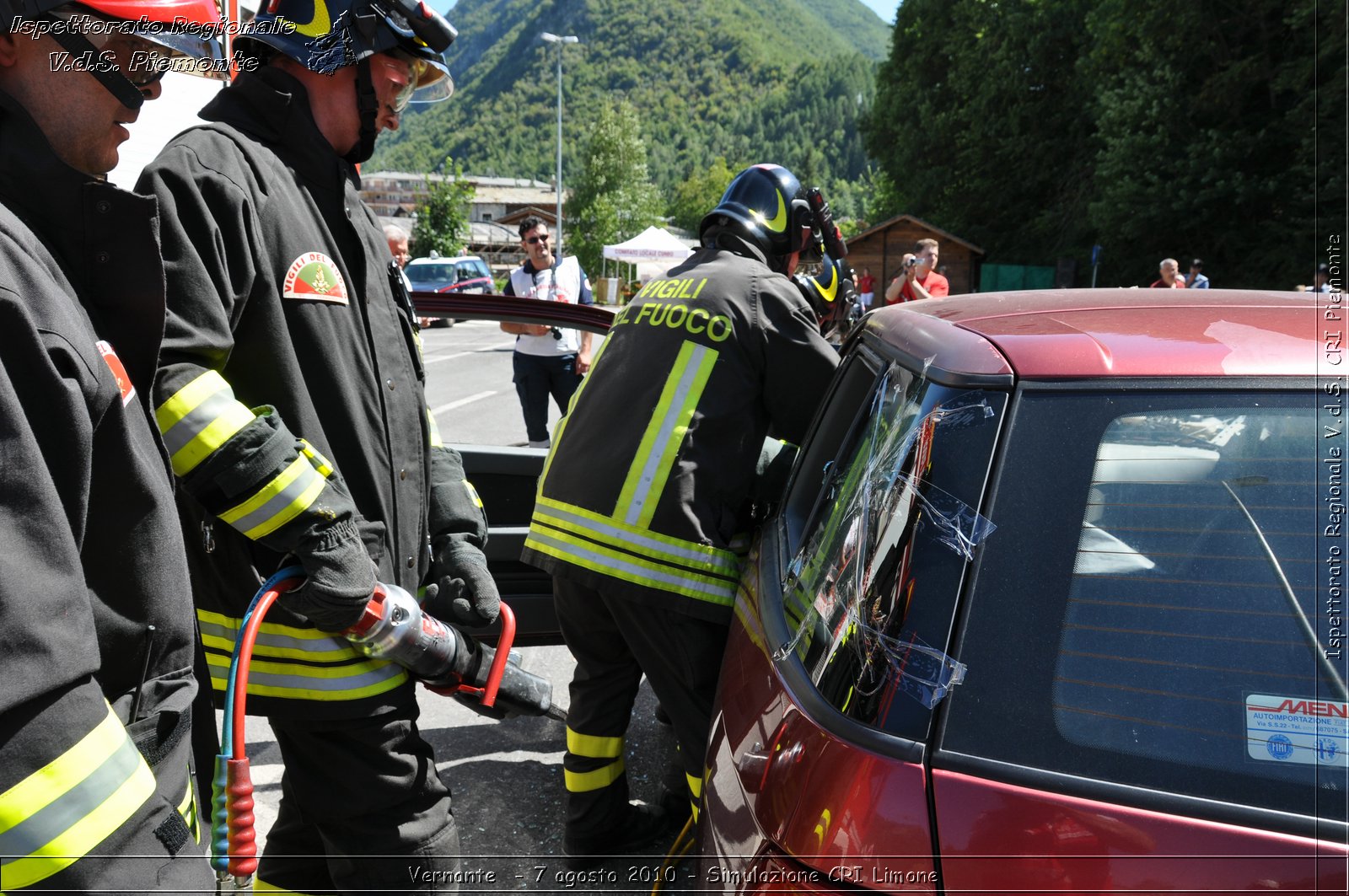 Vernante  - 7 agosto 2010 - Simulazione CRI Limone -  Croce Rossa Italiana - Ispettorato Regionale Volontari del Soccorso Piemonte