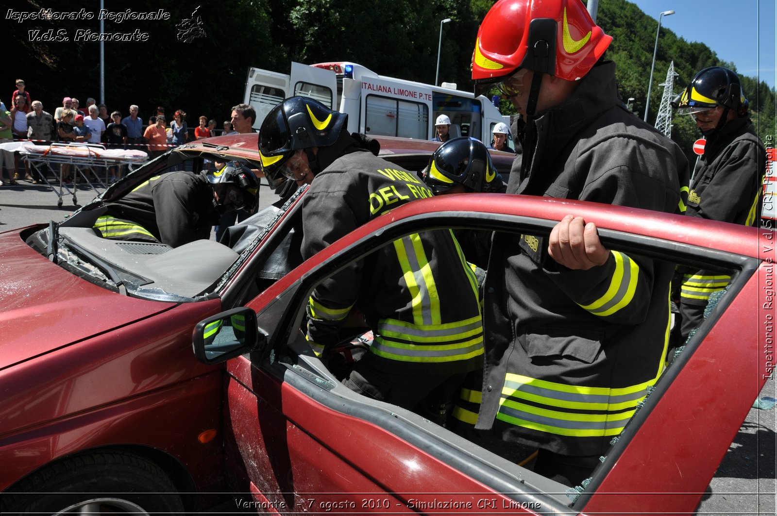 Vernante  - 7 agosto 2010 - Simulazione CRI Limone -  Croce Rossa Italiana - Ispettorato Regionale Volontari del Soccorso Piemonte