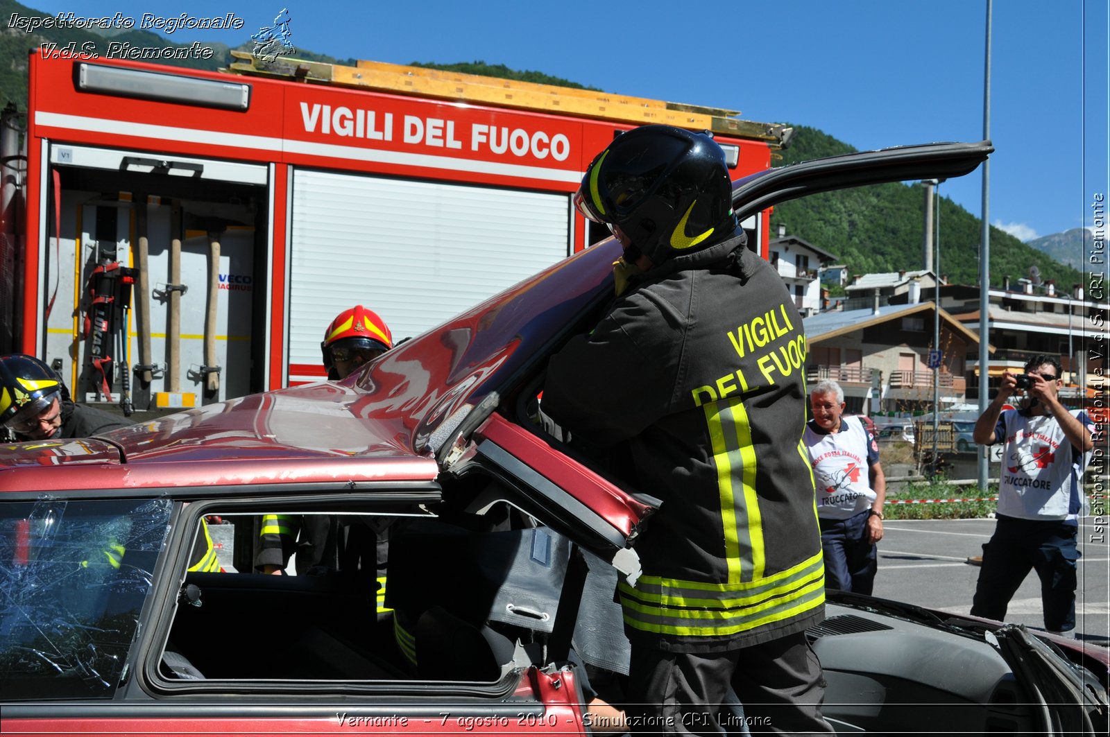 Vernante  - 7 agosto 2010 - Simulazione CRI Limone -  Croce Rossa Italiana - Ispettorato Regionale Volontari del Soccorso Piemonte