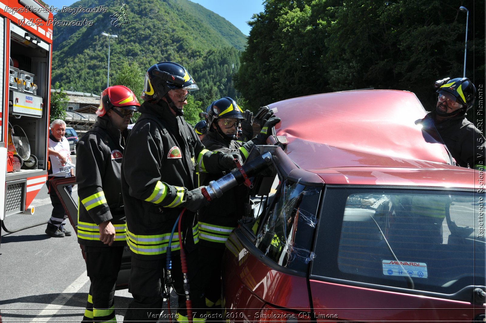 Vernante  - 7 agosto 2010 - Simulazione CRI Limone -  Croce Rossa Italiana - Ispettorato Regionale Volontari del Soccorso Piemonte