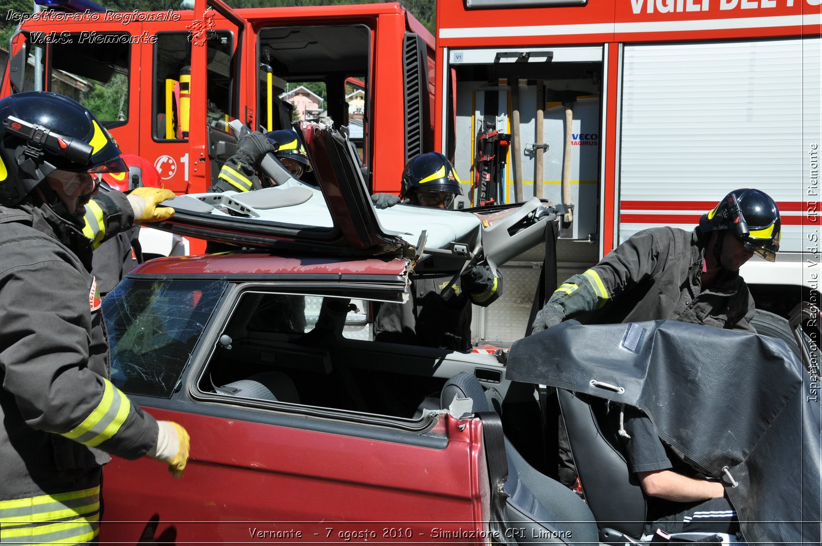 Vernante  - 7 agosto 2010 - Simulazione CRI Limone -  Croce Rossa Italiana - Ispettorato Regionale Volontari del Soccorso Piemonte