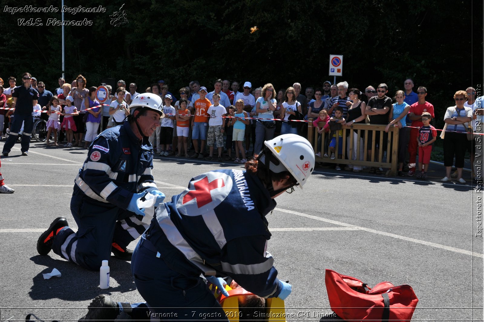 Vernante  - 7 agosto 2010 - Simulazione CRI Limone -  Croce Rossa Italiana - Ispettorato Regionale Volontari del Soccorso Piemonte