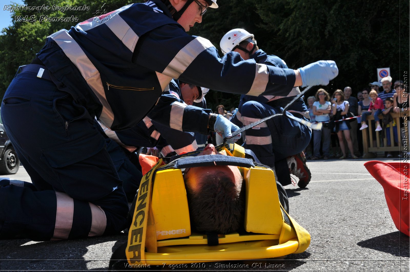 Vernante  - 7 agosto 2010 - Simulazione CRI Limone -  Croce Rossa Italiana - Ispettorato Regionale Volontari del Soccorso Piemonte