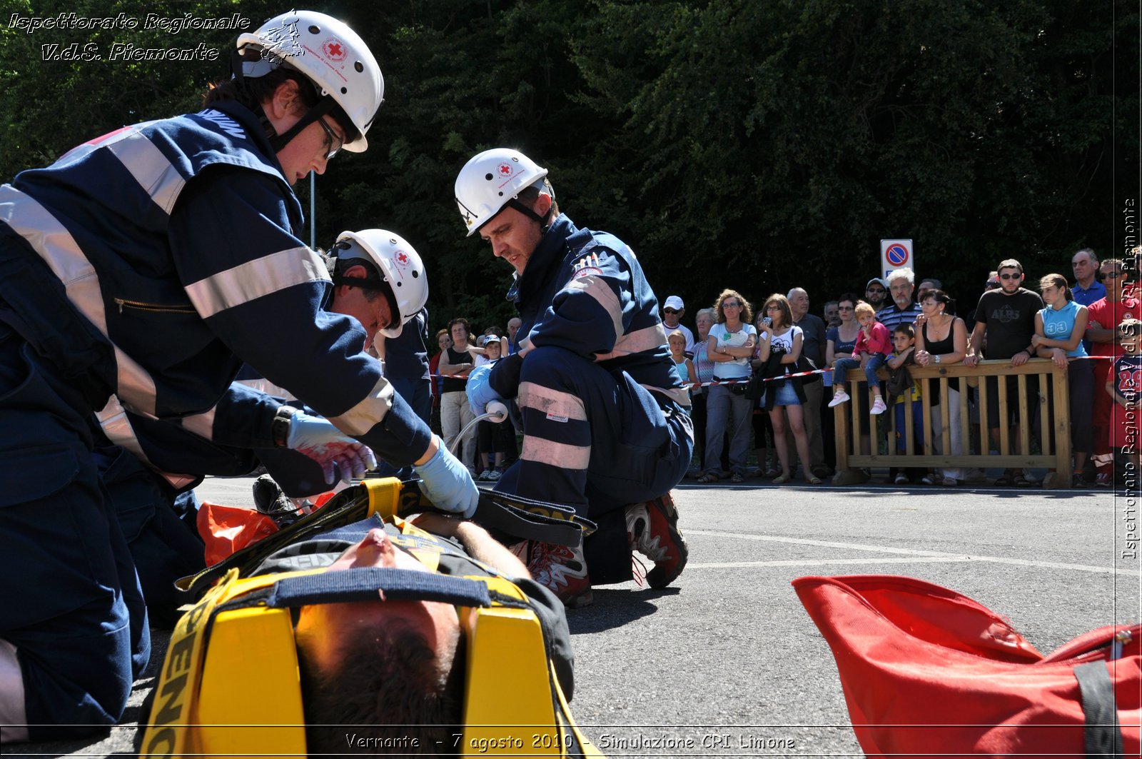 Vernante  - 7 agosto 2010 - Simulazione CRI Limone -  Croce Rossa Italiana - Ispettorato Regionale Volontari del Soccorso Piemonte