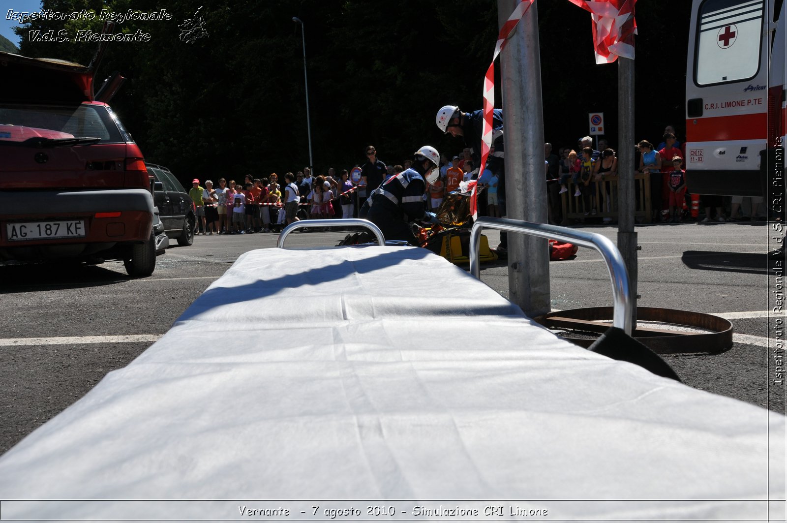 Vernante  - 7 agosto 2010 - Simulazione CRI Limone -  Croce Rossa Italiana - Ispettorato Regionale Volontari del Soccorso Piemonte