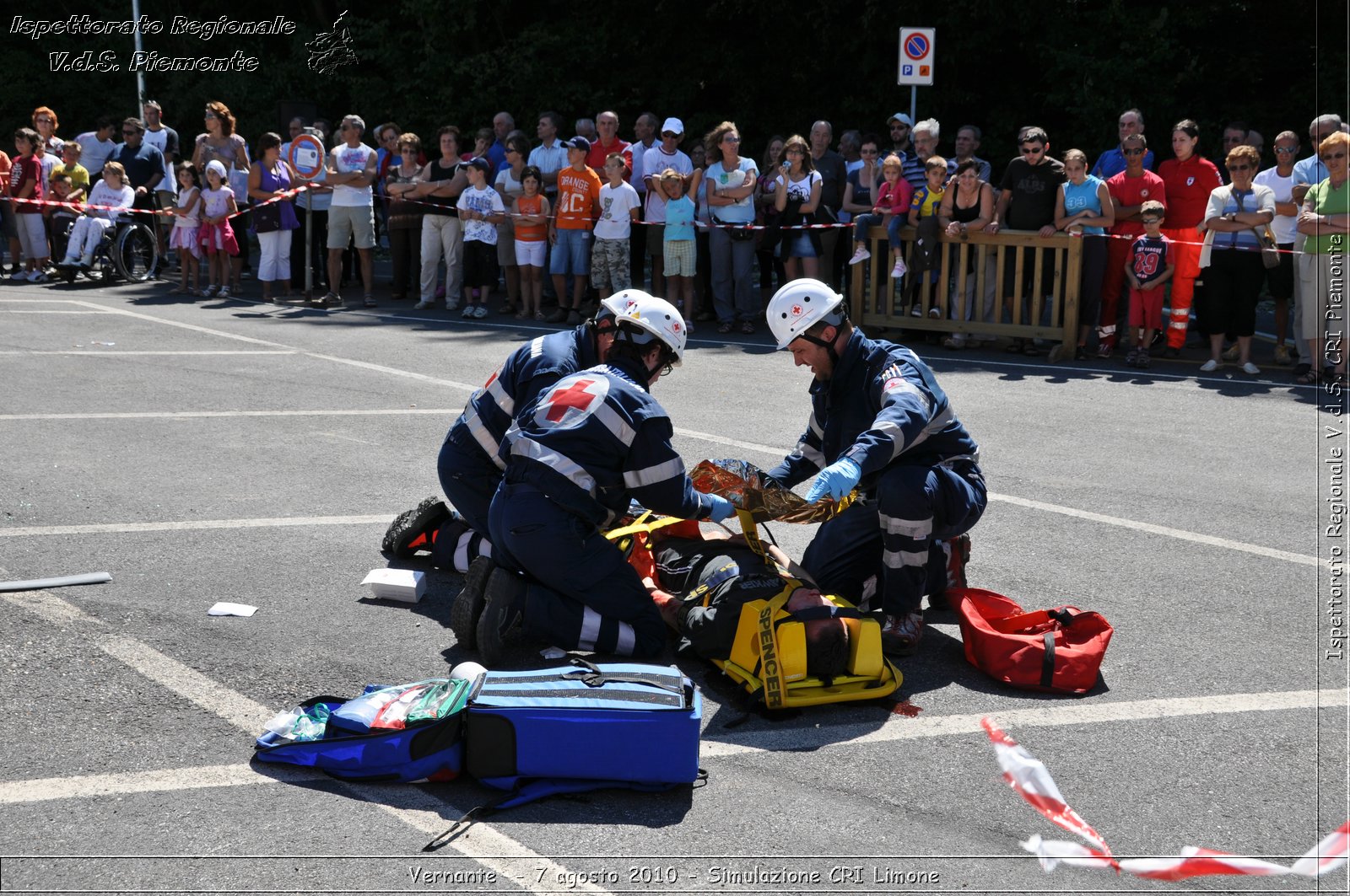 Vernante  - 7 agosto 2010 - Simulazione CRI Limone -  Croce Rossa Italiana - Ispettorato Regionale Volontari del Soccorso Piemonte