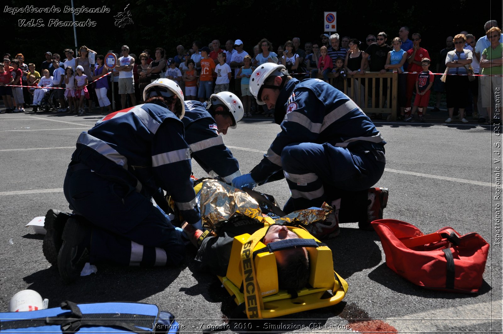 Vernante  - 7 agosto 2010 - Simulazione CRI Limone -  Croce Rossa Italiana - Ispettorato Regionale Volontari del Soccorso Piemonte