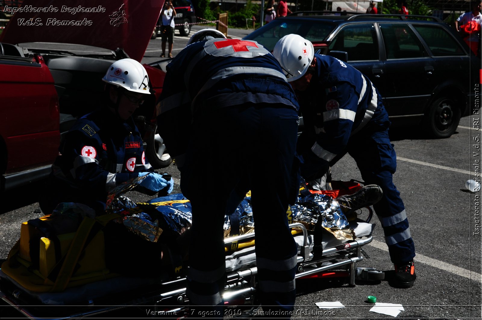 Vernante  - 7 agosto 2010 - Simulazione CRI Limone -  Croce Rossa Italiana - Ispettorato Regionale Volontari del Soccorso Piemonte