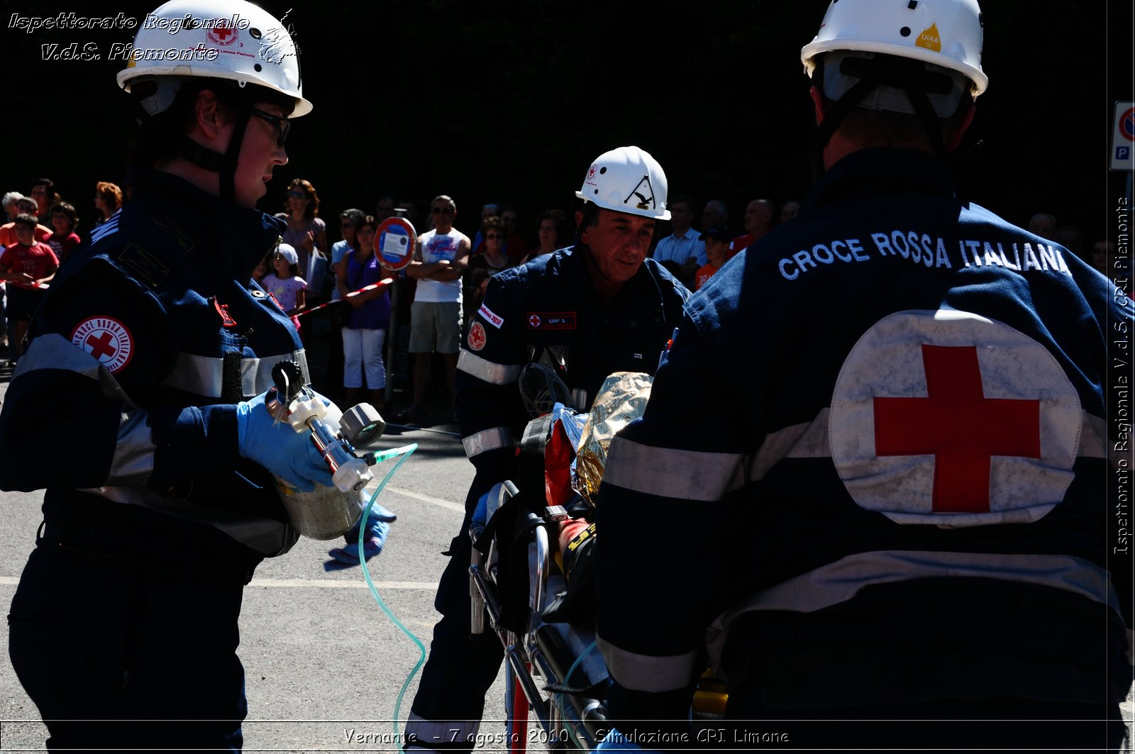 Vernante  - 7 agosto 2010 - Simulazione CRI Limone -  Croce Rossa Italiana - Ispettorato Regionale Volontari del Soccorso Piemonte