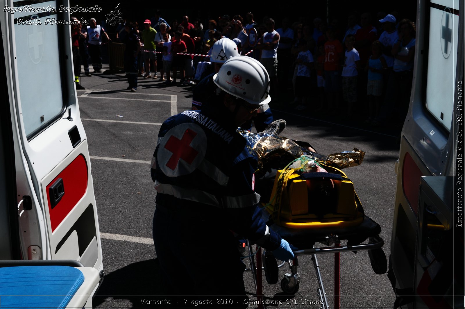 Vernante  - 7 agosto 2010 - Simulazione CRI Limone -  Croce Rossa Italiana - Ispettorato Regionale Volontari del Soccorso Piemonte