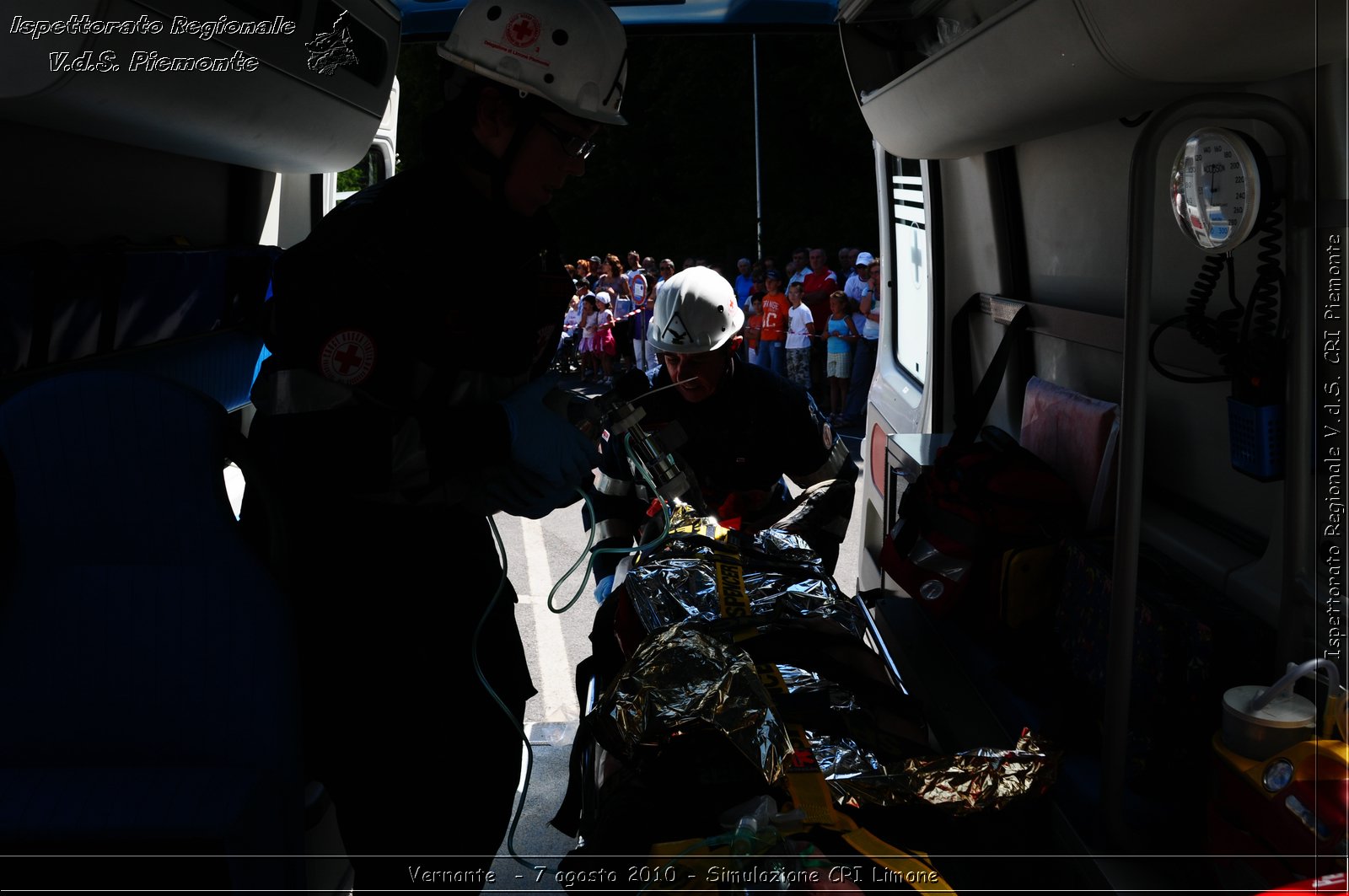 Vernante  - 7 agosto 2010 - Simulazione CRI Limone -  Croce Rossa Italiana - Ispettorato Regionale Volontari del Soccorso Piemonte