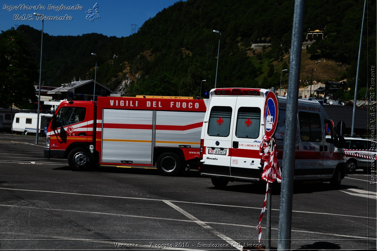 Vernante  - 7 agosto 2010 - Simulazione CRI Limone -  Croce Rossa Italiana - Ispettorato Regionale Volontari del Soccorso Piemonte