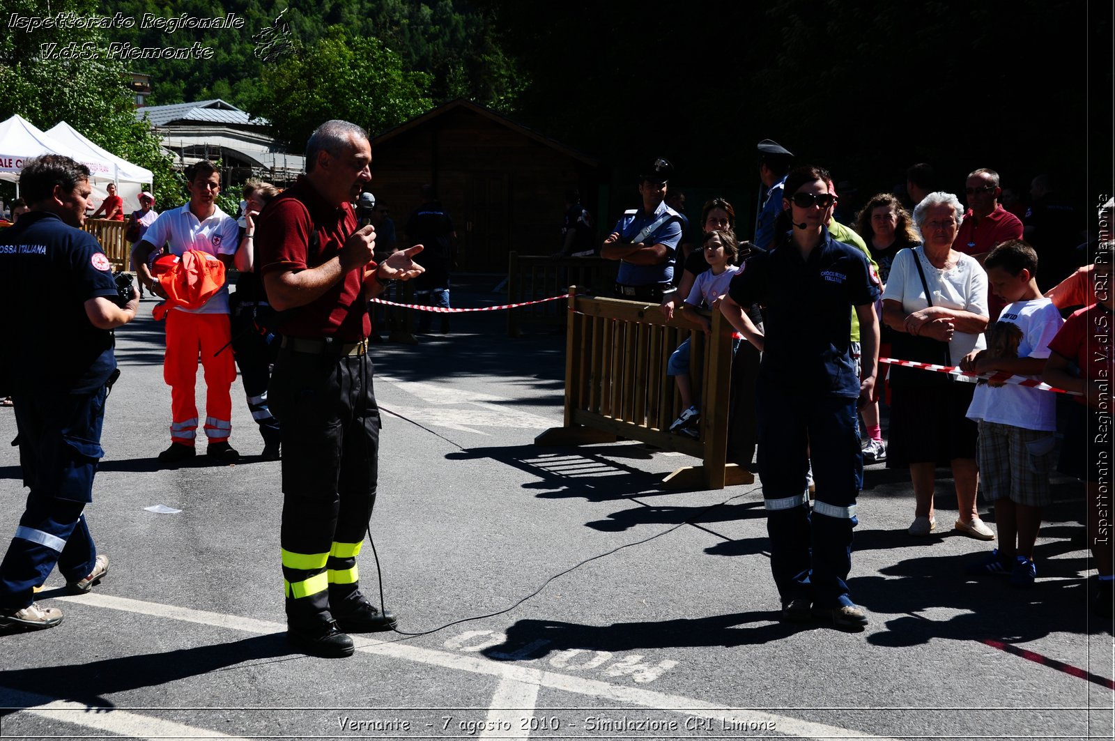 Vernante  - 7 agosto 2010 - Simulazione CRI Limone -  Croce Rossa Italiana - Ispettorato Regionale Volontari del Soccorso Piemonte