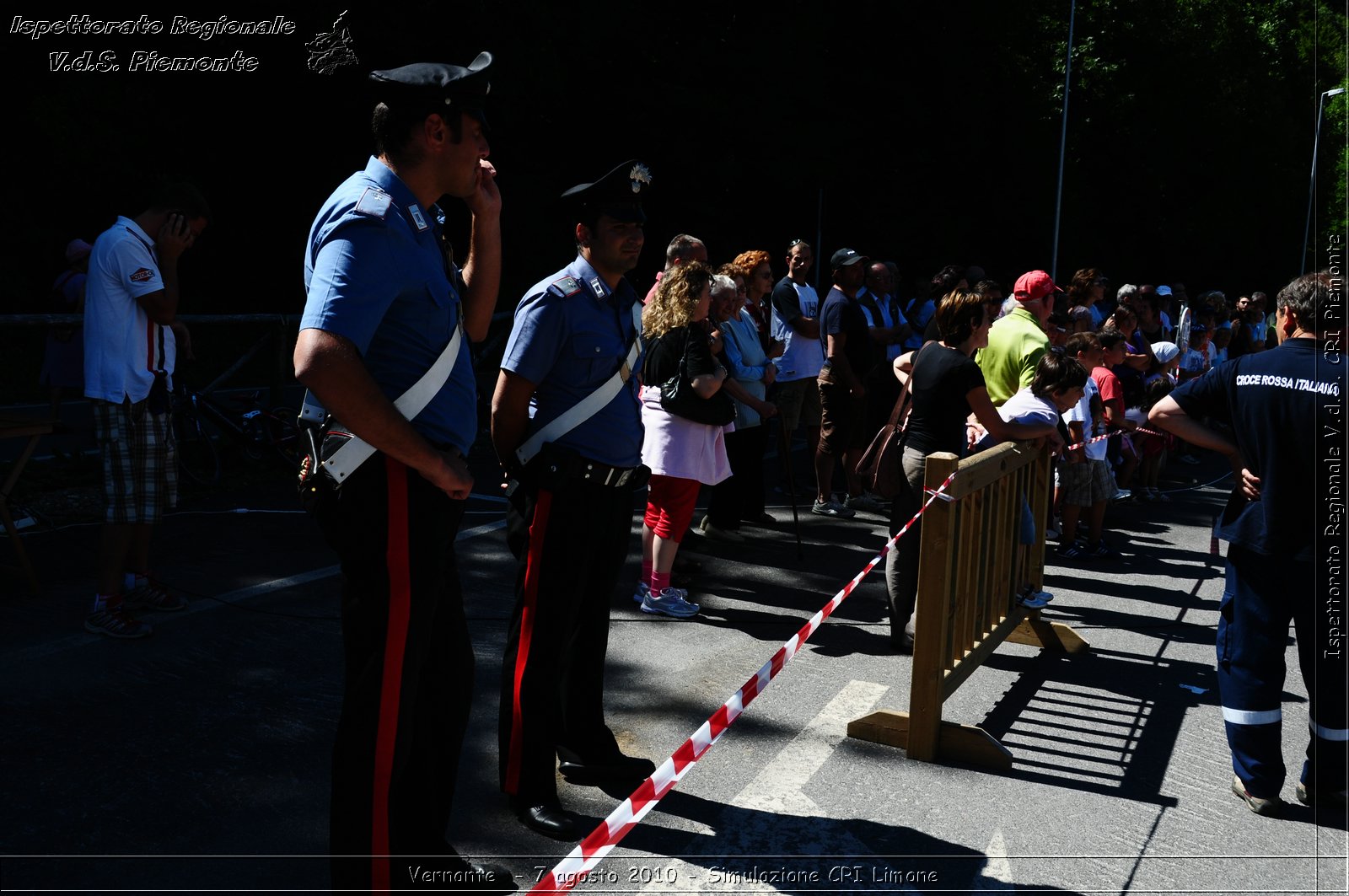 Vernante  - 7 agosto 2010 - Simulazione CRI Limone -  Croce Rossa Italiana - Ispettorato Regionale Volontari del Soccorso Piemonte