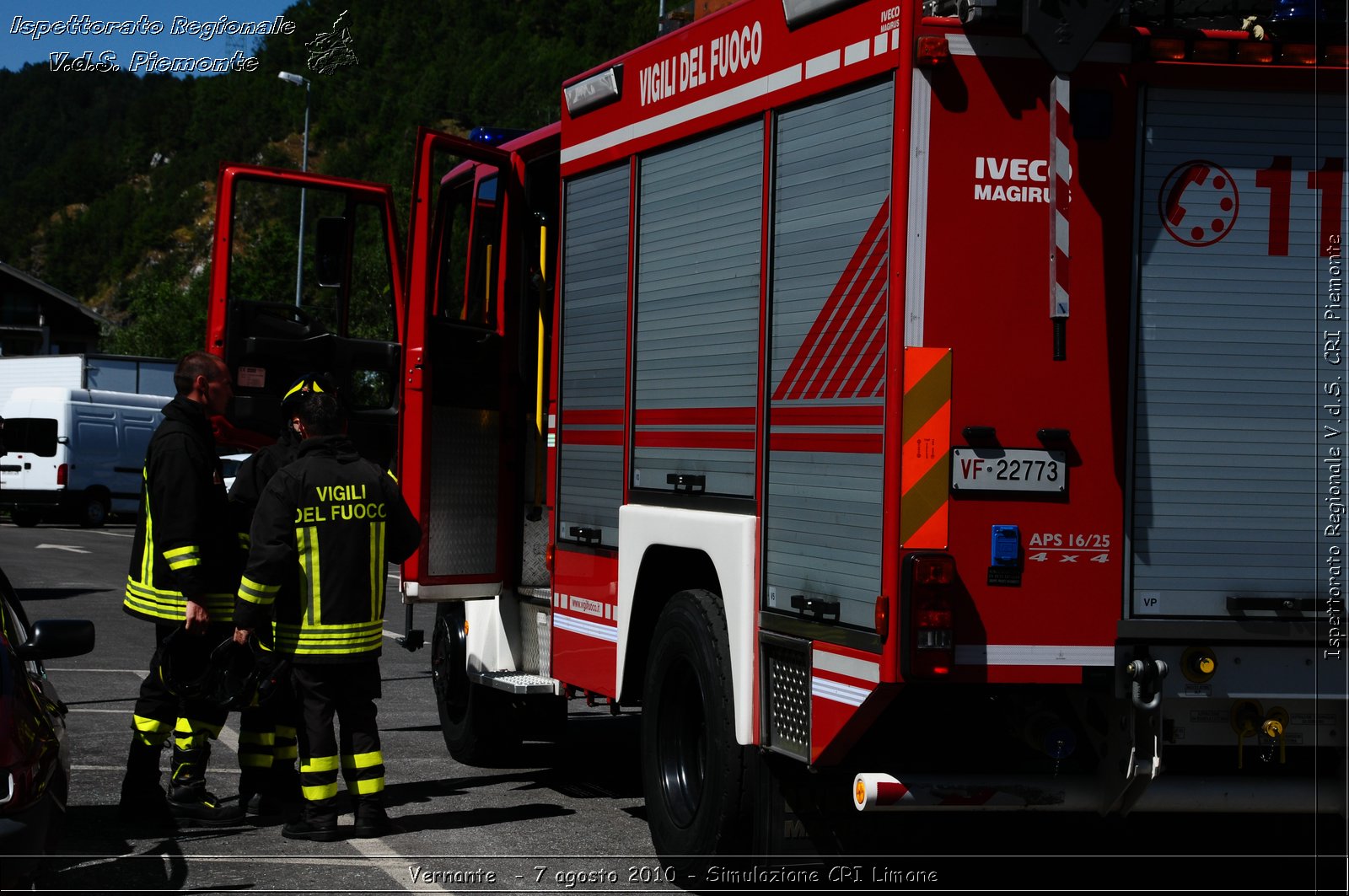 Vernante  - 7 agosto 2010 - Simulazione CRI Limone -  Croce Rossa Italiana - Ispettorato Regionale Volontari del Soccorso Piemonte