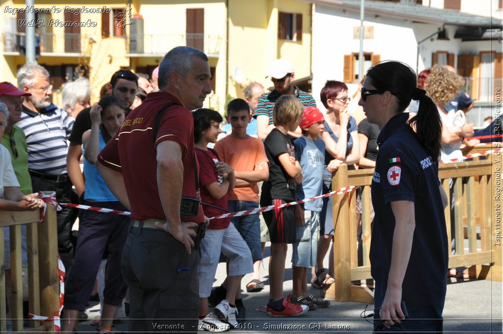 Vernante  - 7 agosto 2010 - Simulazione CRI Limone -  Croce Rossa Italiana - Ispettorato Regionale Volontari del Soccorso Piemonte