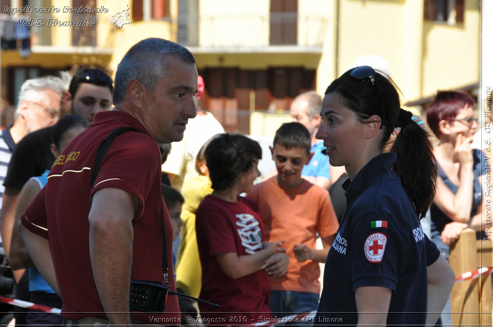 Vernante  - 7 agosto 2010 - Simulazione CRI Limone -  Croce Rossa Italiana - Ispettorato Regionale Volontari del Soccorso Piemonte