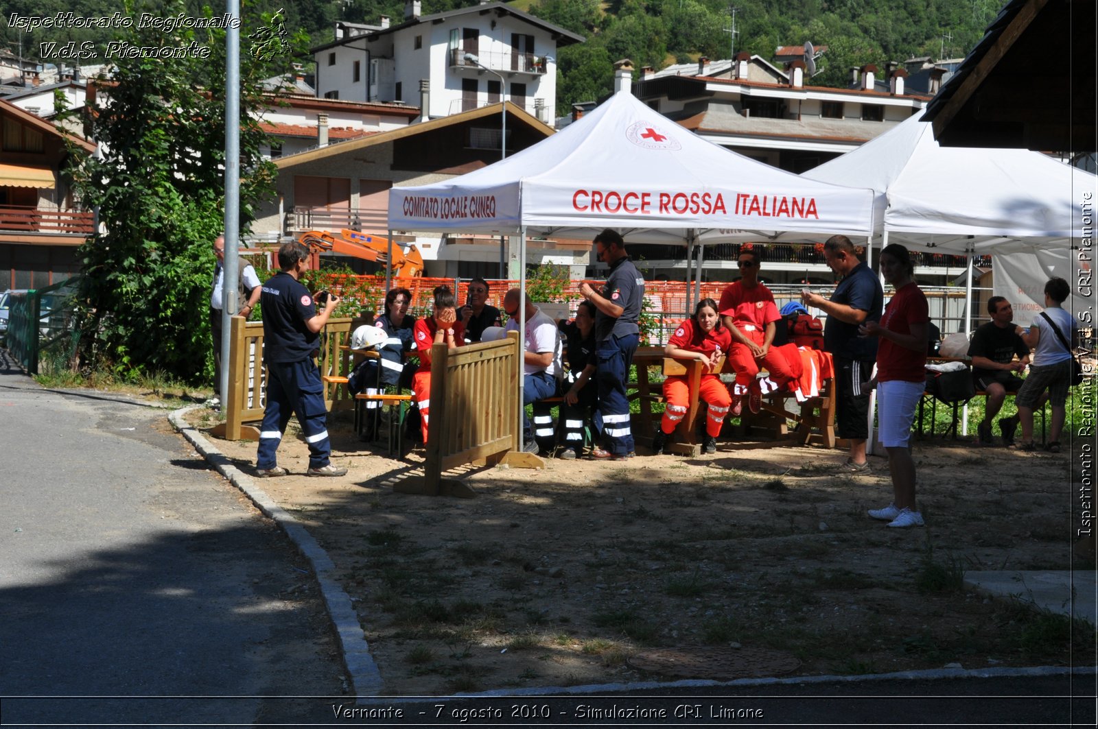 Vernante  - 7 agosto 2010 - Simulazione CRI Limone -  Croce Rossa Italiana - Ispettorato Regionale Volontari del Soccorso Piemonte