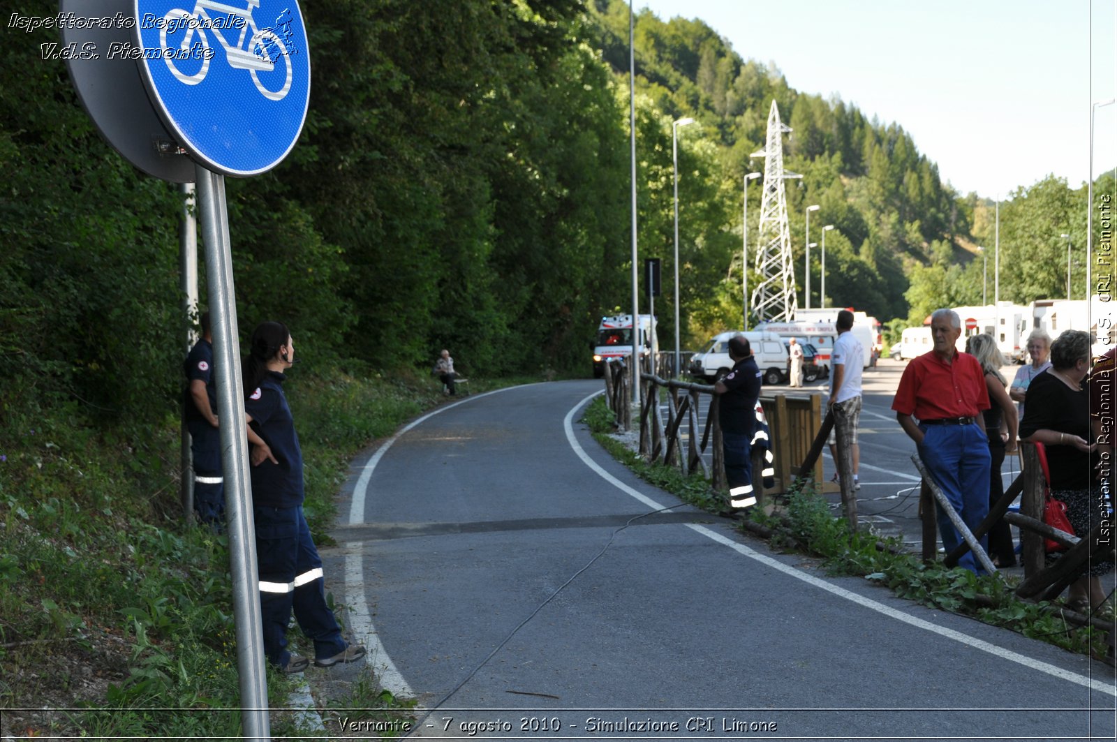 Vernante  - 7 agosto 2010 - Simulazione CRI Limone -  Croce Rossa Italiana - Ispettorato Regionale Volontari del Soccorso Piemonte