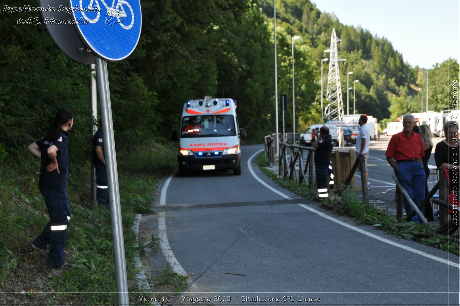 Vernante  - 7 agosto 2010 - Simulazione CRI Limone -  Croce Rossa Italiana - Ispettorato Regionale Volontari del Soccorso Piemonte