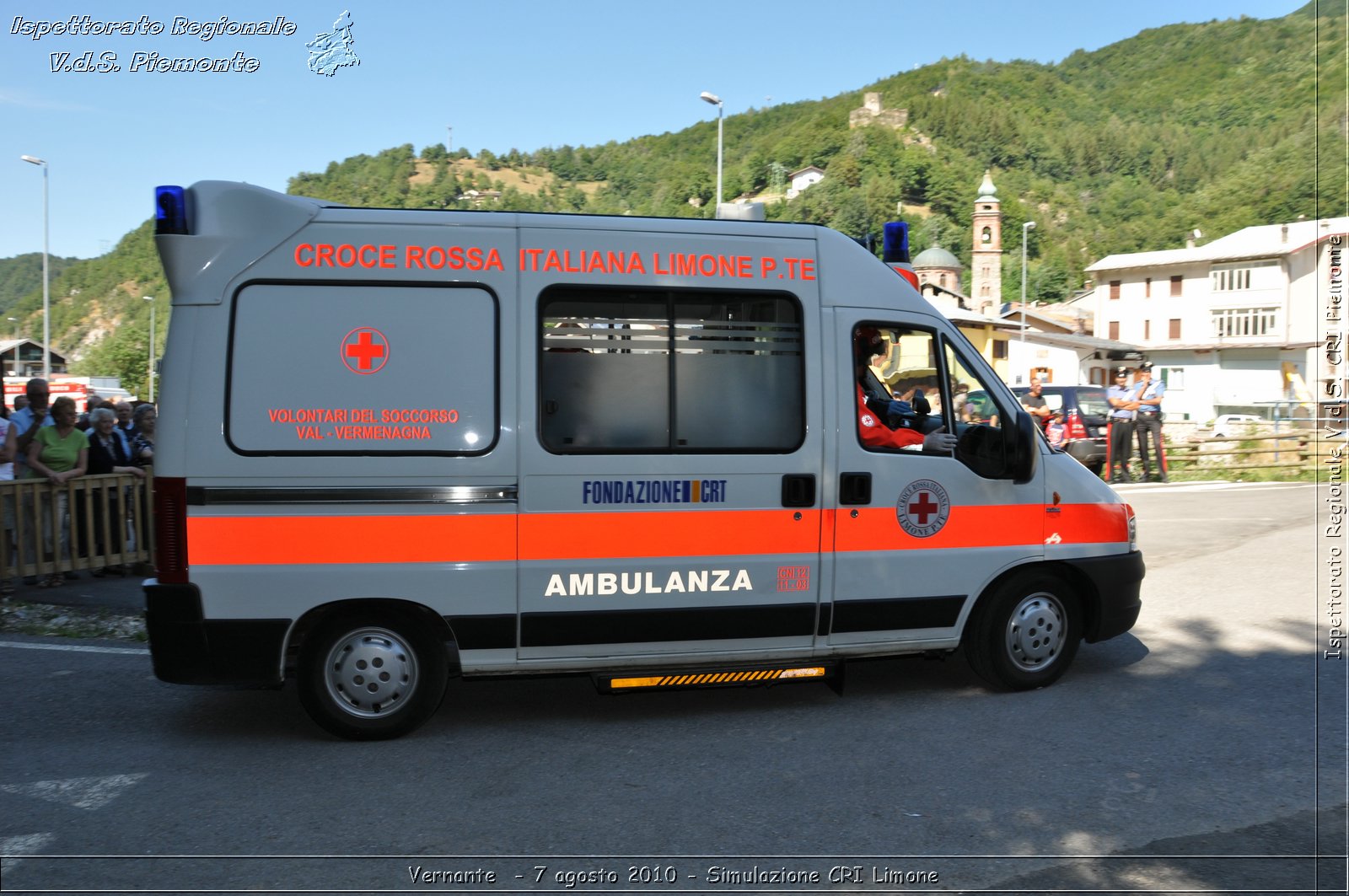 Vernante  - 7 agosto 2010 - Simulazione CRI Limone -  Croce Rossa Italiana - Ispettorato Regionale Volontari del Soccorso Piemonte