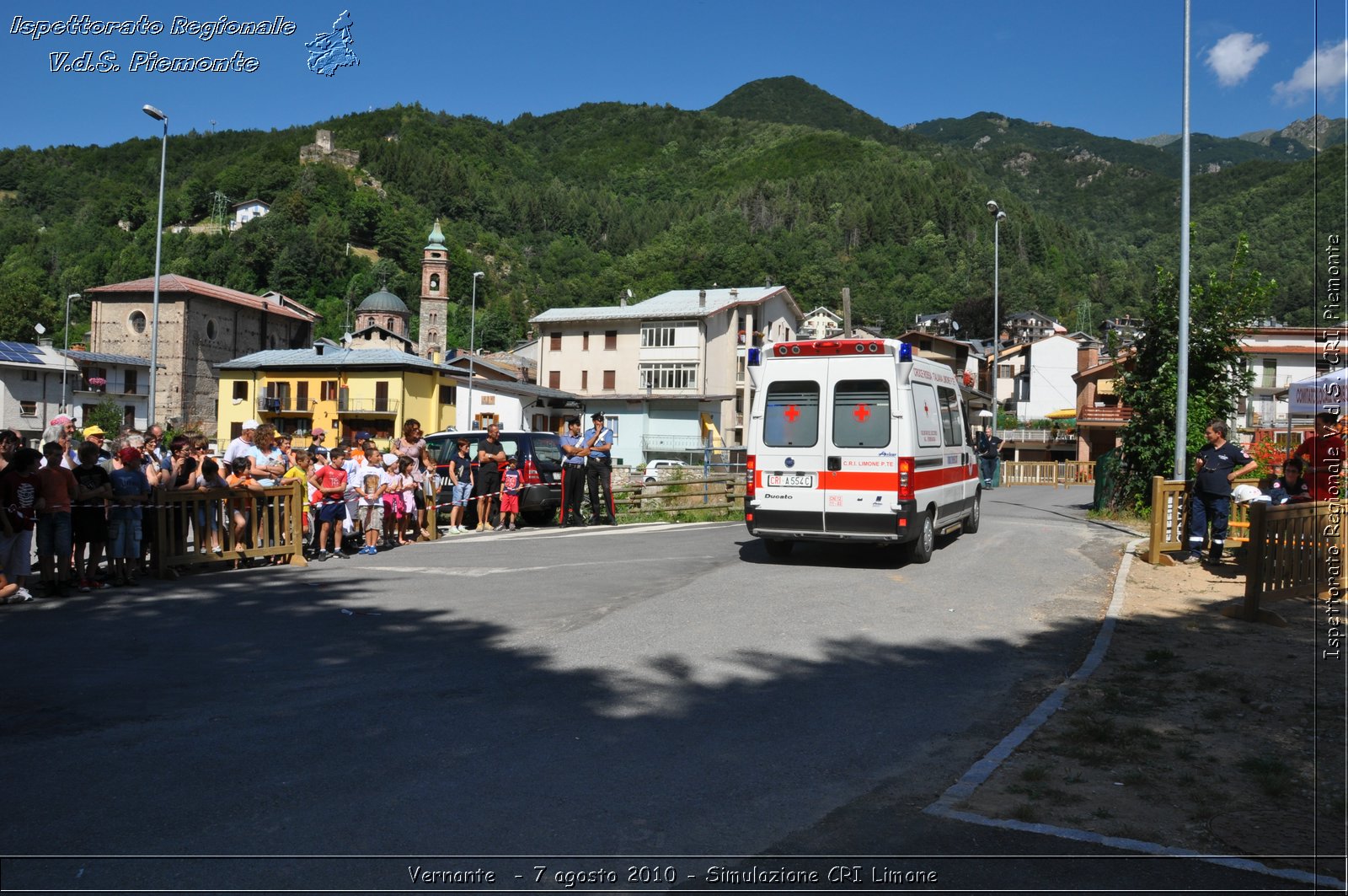 Vernante  - 7 agosto 2010 - Simulazione CRI Limone -  Croce Rossa Italiana - Ispettorato Regionale Volontari del Soccorso Piemonte