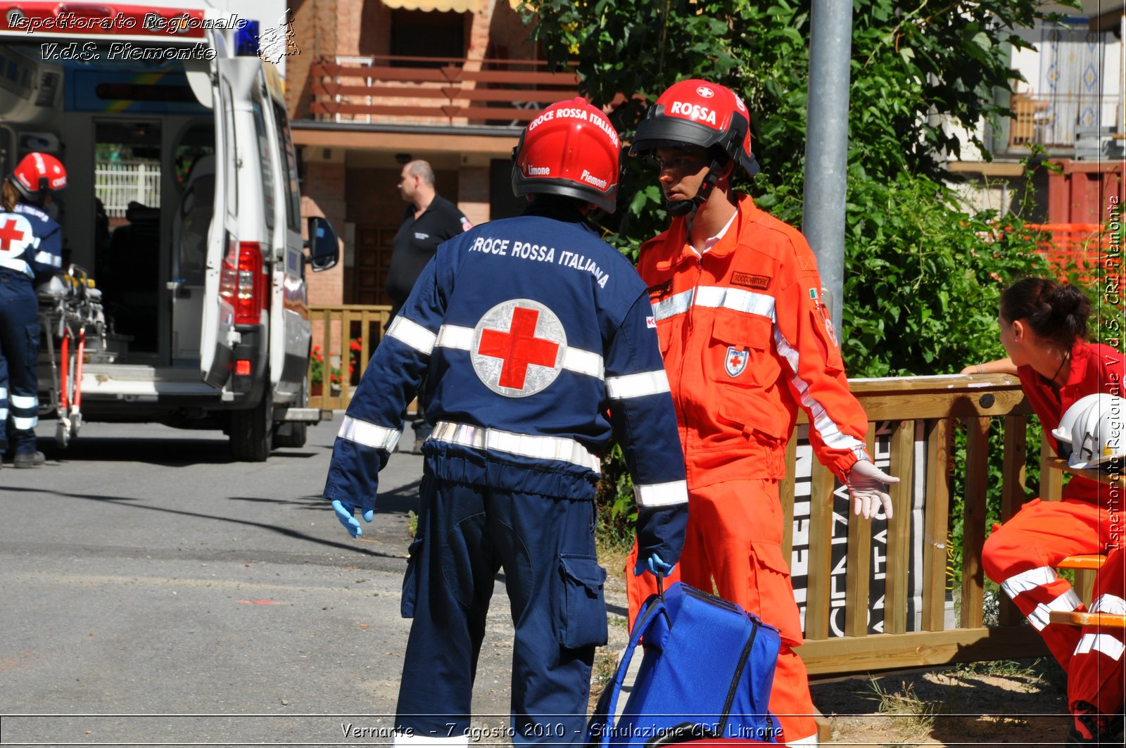 Vernante  - 7 agosto 2010 - Simulazione CRI Limone -  Croce Rossa Italiana - Ispettorato Regionale Volontari del Soccorso Piemonte