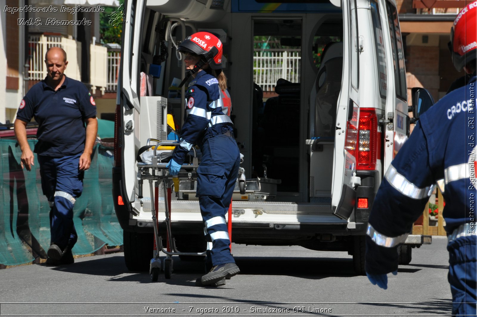 Vernante  - 7 agosto 2010 - Simulazione CRI Limone -  Croce Rossa Italiana - Ispettorato Regionale Volontari del Soccorso Piemonte