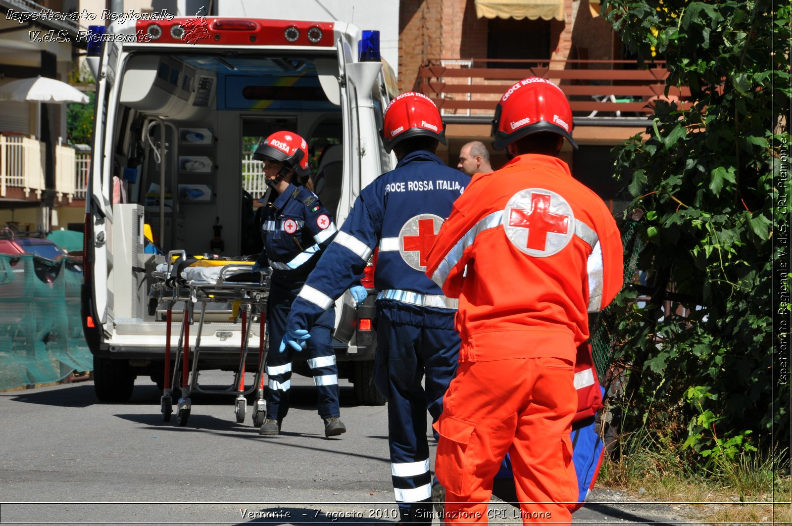 Vernante  - 7 agosto 2010 - Simulazione CRI Limone -  Croce Rossa Italiana - Ispettorato Regionale Volontari del Soccorso Piemonte