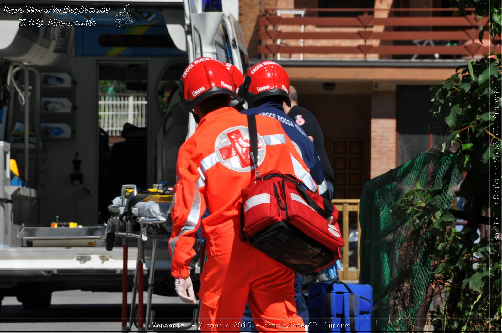 Vernante  - 7 agosto 2010 - Simulazione CRI Limone -  Croce Rossa Italiana - Ispettorato Regionale Volontari del Soccorso Piemonte